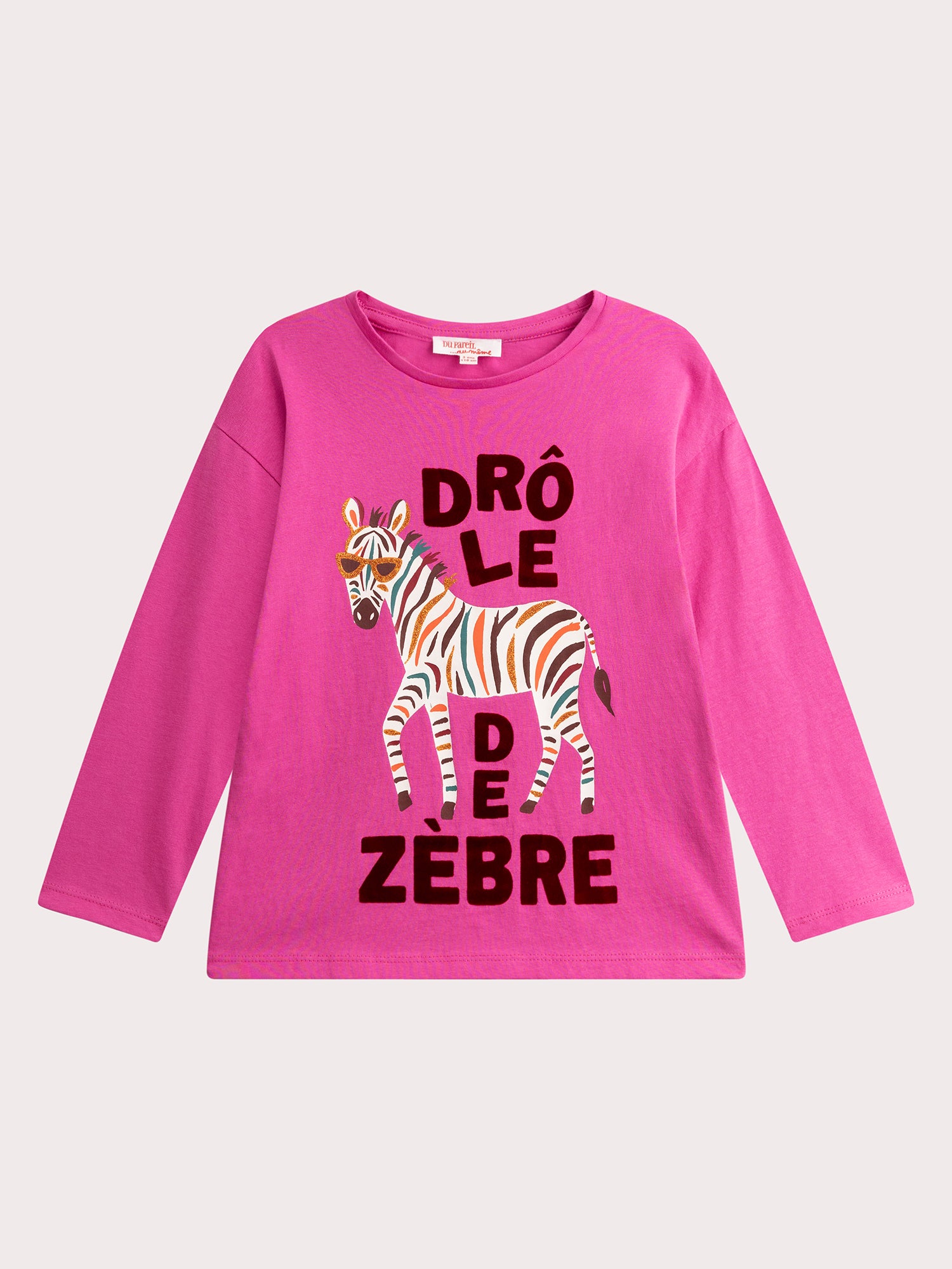 T-shirt Rose Animation Zebre Pour Fille - 6 ans - Du Pareil Au Même