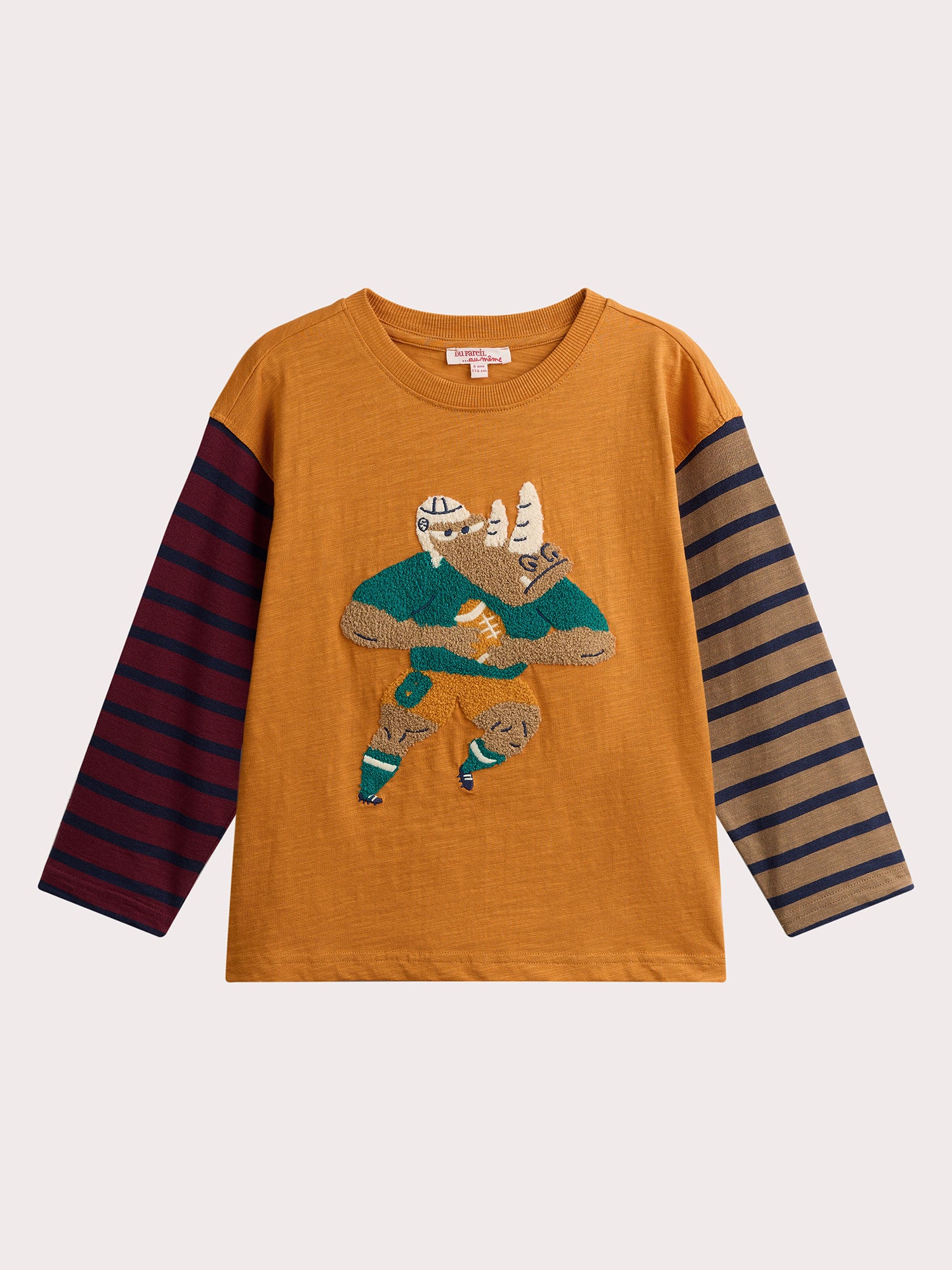 T-shirt Animation Rhino Et Manches Rayées Pour Garçon - 3 ans - Du Pareil Au Même