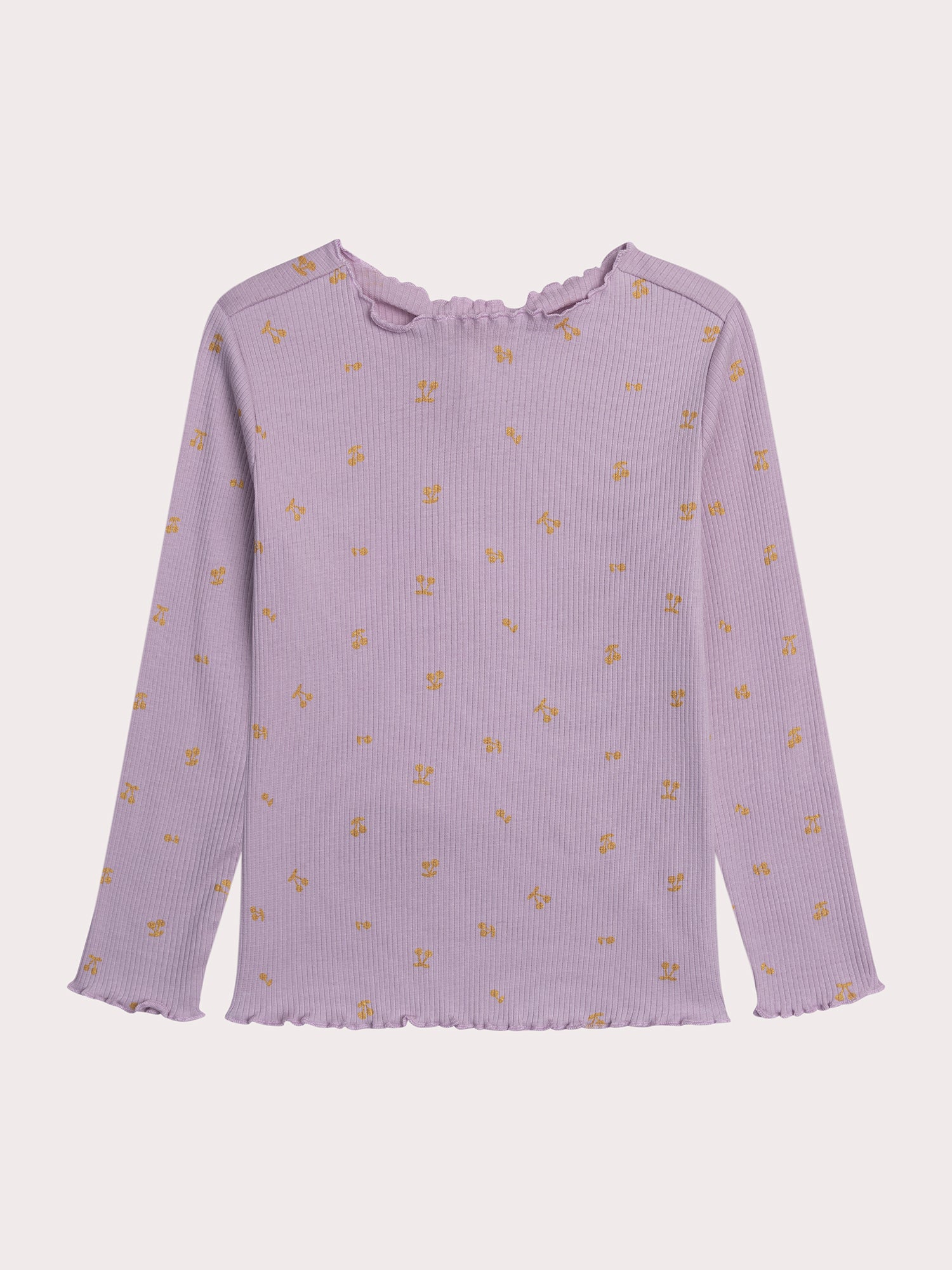 Haut Violet Pastel Imprimé En Côte - 5 ans - Fille - Du Pareil Au Même