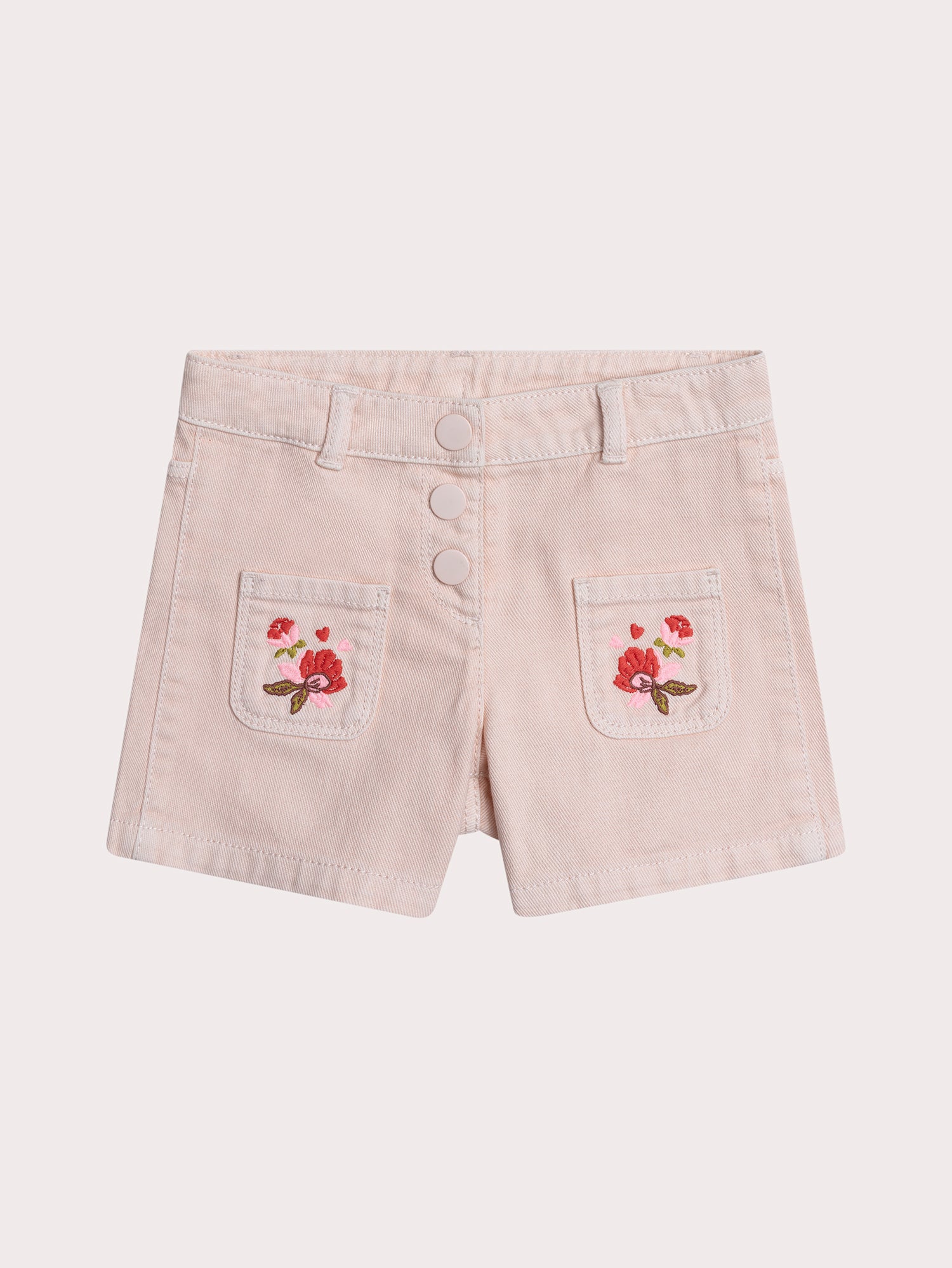 Short Rose Pale En Twill - 9A - Fille - Du Pareil Au Même