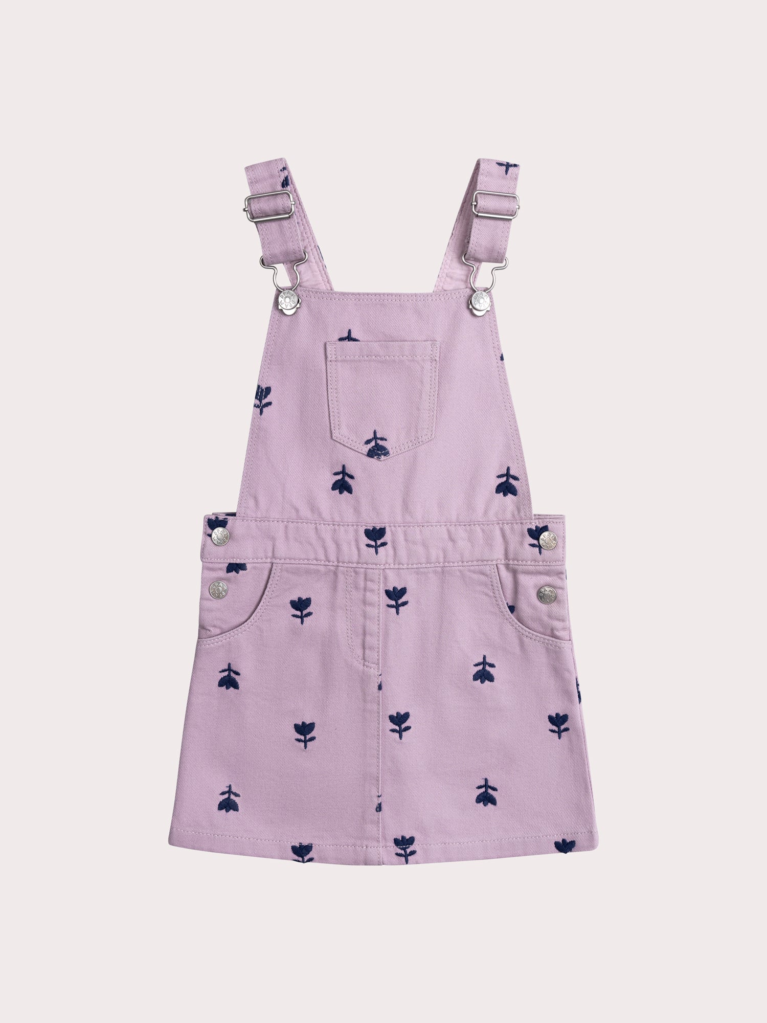 Robe Salopette Brodé Violet - Fille - Du Pareil Au Même
