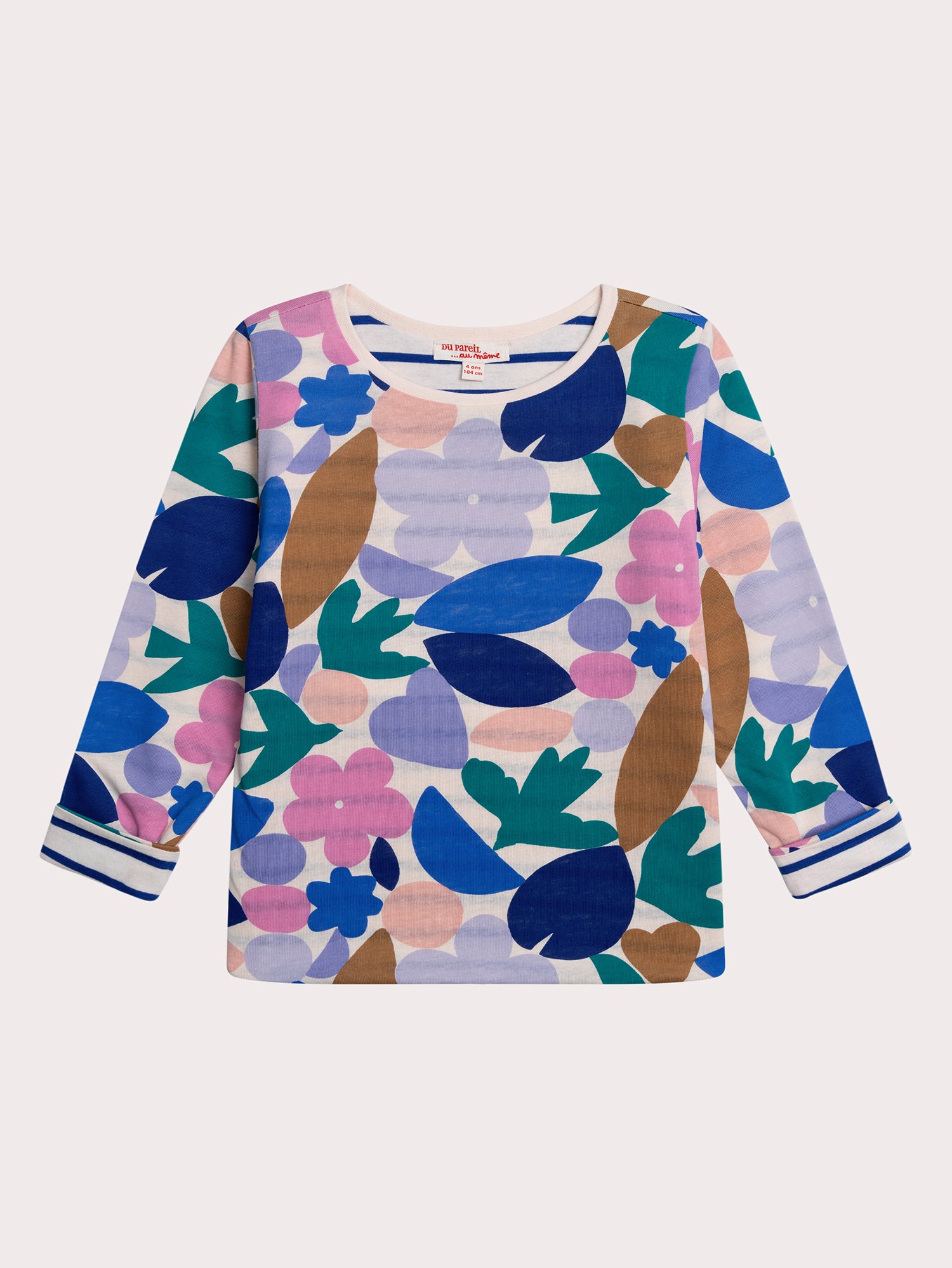 T-shirt Beige Imprimé Floral - Fille - Du Pareil Au Même
