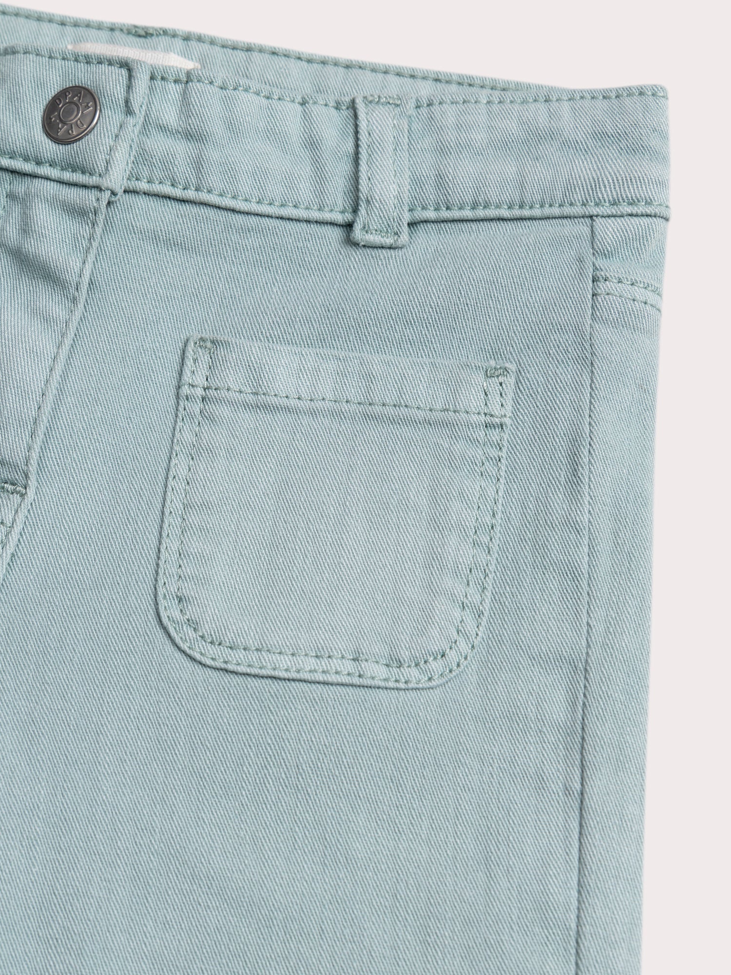 Pantalon bleu évasé en twill