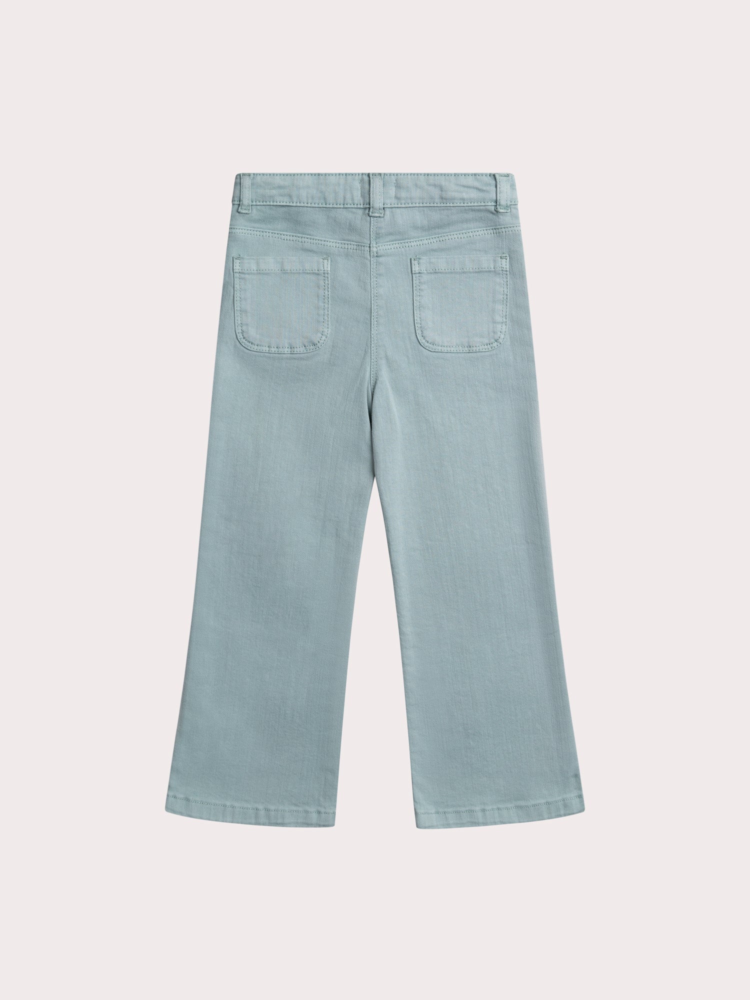 Pantalon bleu évasé en twill