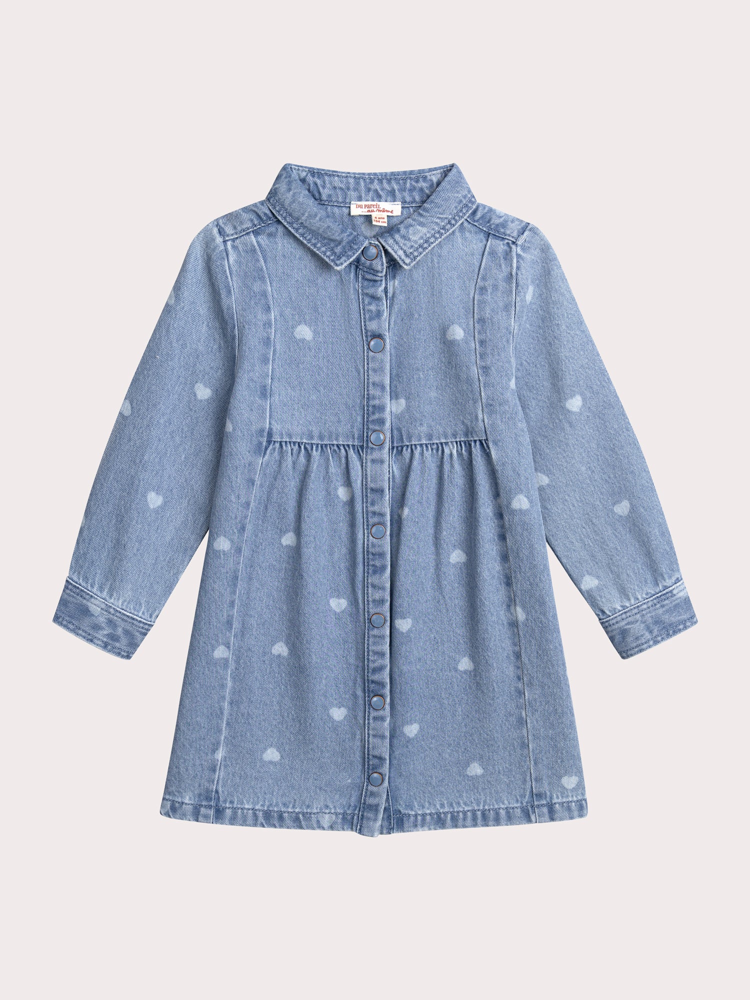 Robe En Denim Imprimé Cœurs - 3 ans - Fille - Du Pareil Au Même