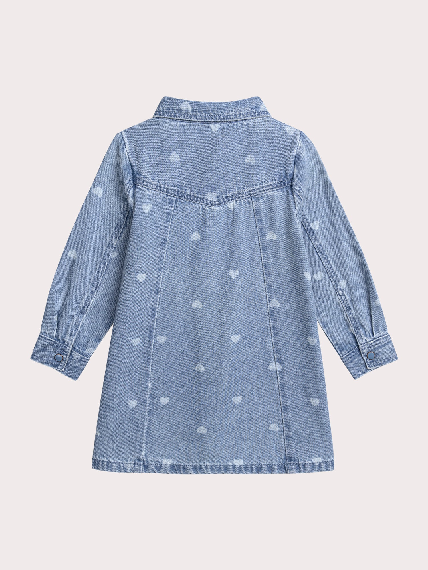 Robe en denim imprimé coeurs