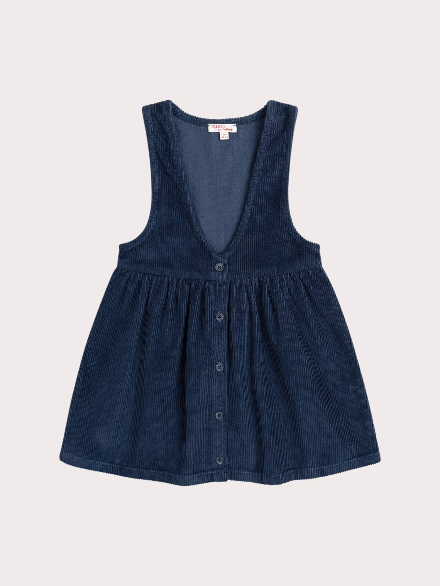 Robe Bleu En Velours Grosses Côtes - 10 ans - Fille - Du Pareil Au Même