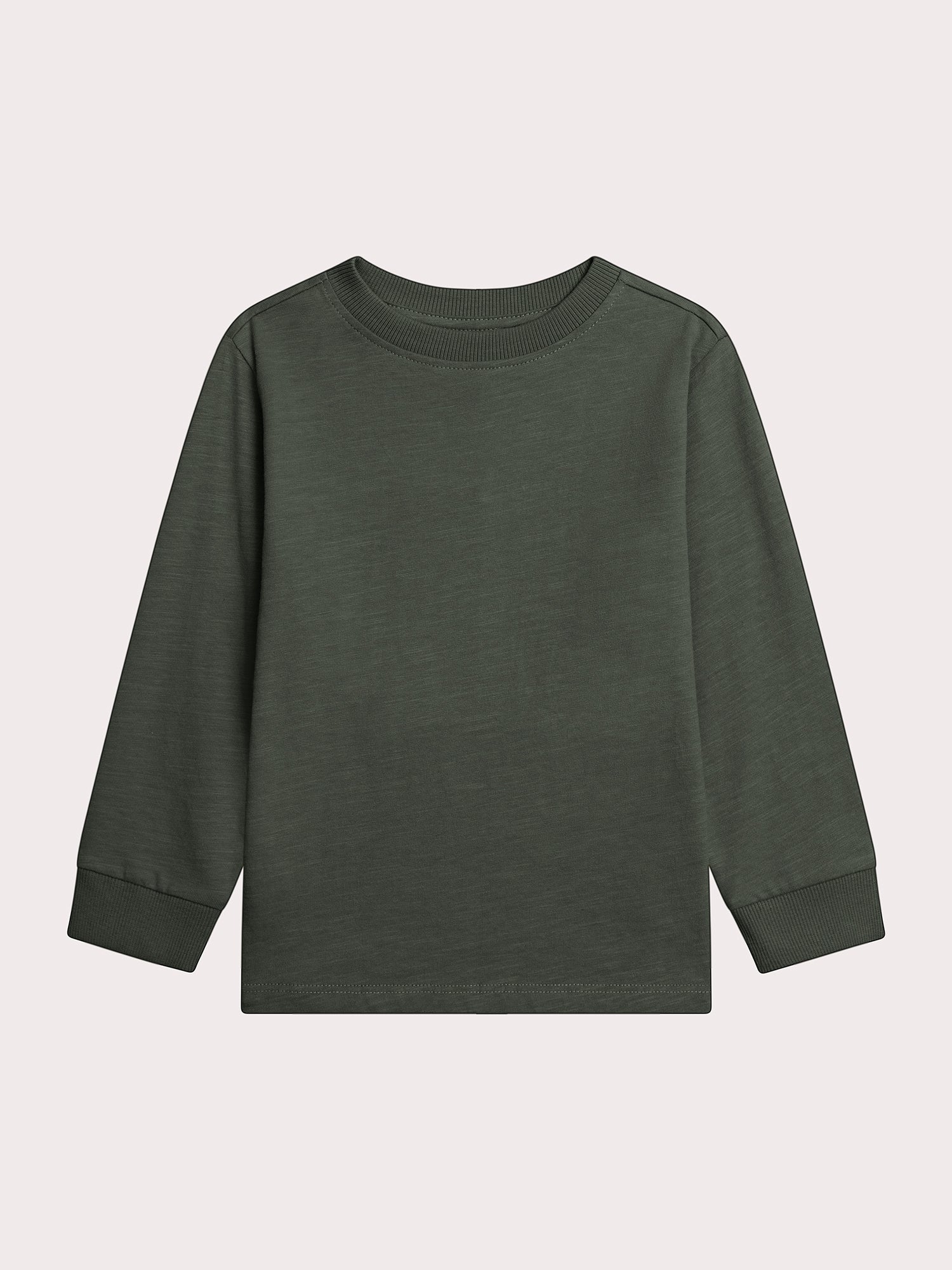 T-shirt Manches Longues Kaki Effet Peau De Pêche - 3 ans - Garçon - Du Pareil Au Même