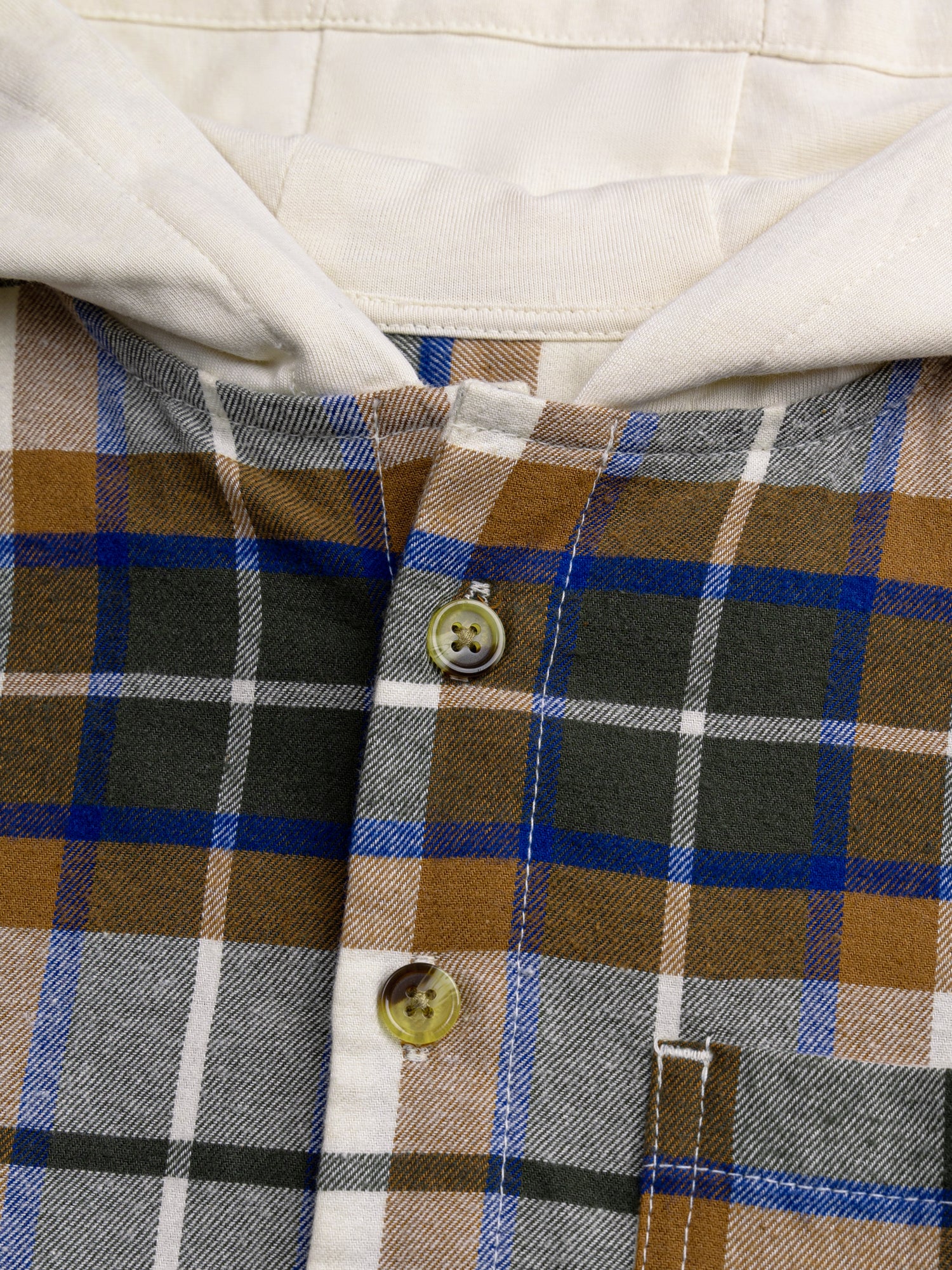 Chemise en flanelle à carreaux avec capuche