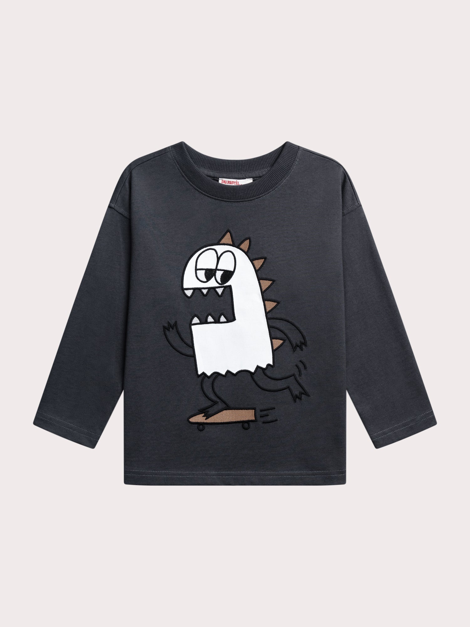 T-shirt Épais Gris Anthracite Animation Fantôme - 6 ans - Garçon - Du Pareil Au Même