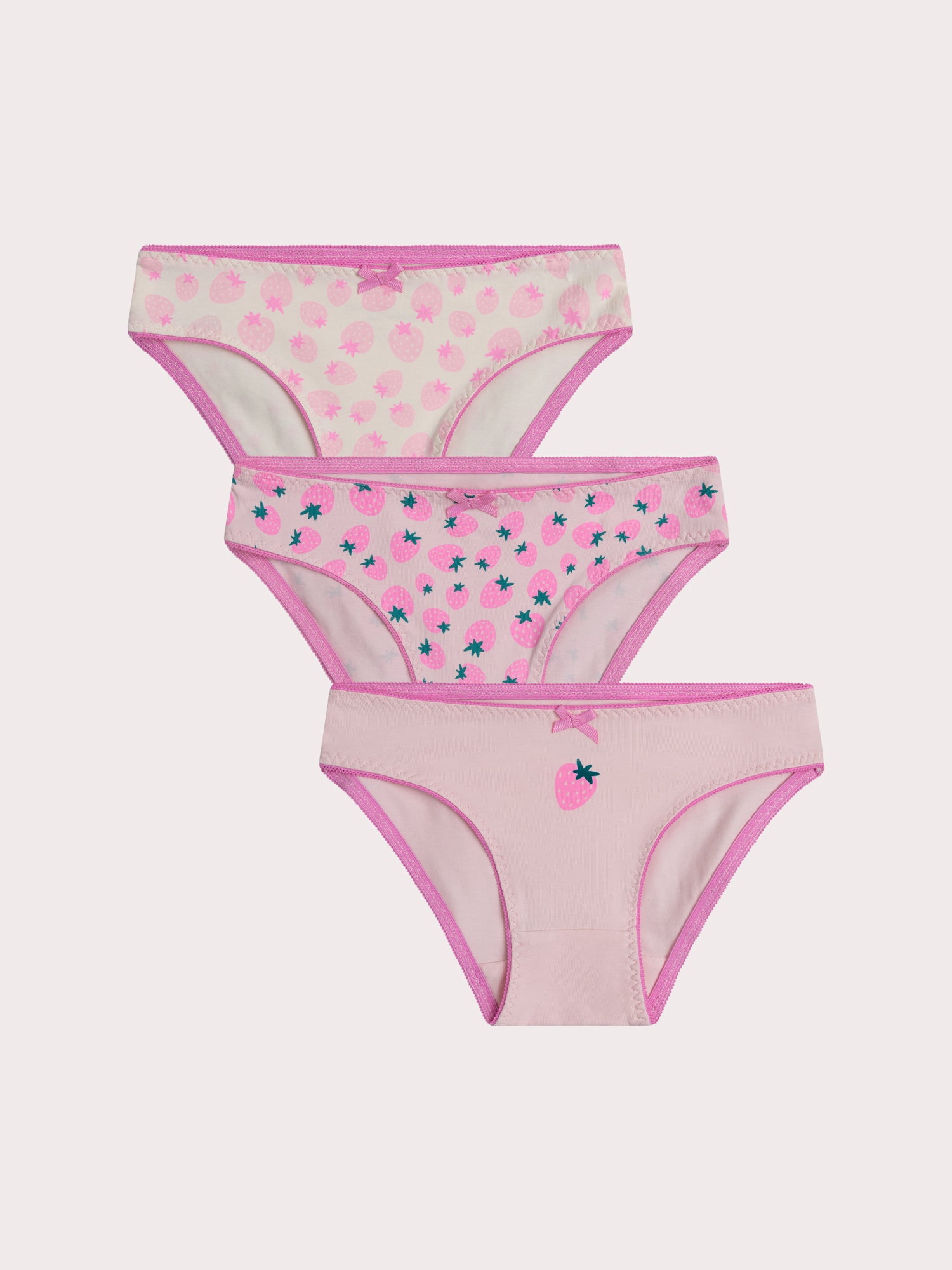 Lot de 3 culottes fraises pour enfant fille