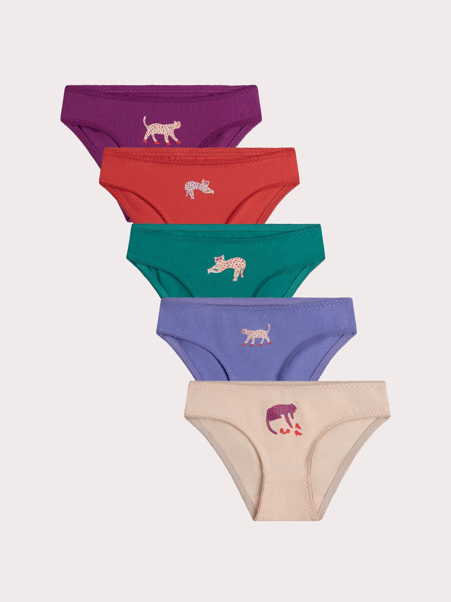 Lot de 5 culottes coeurs pour enfant fille