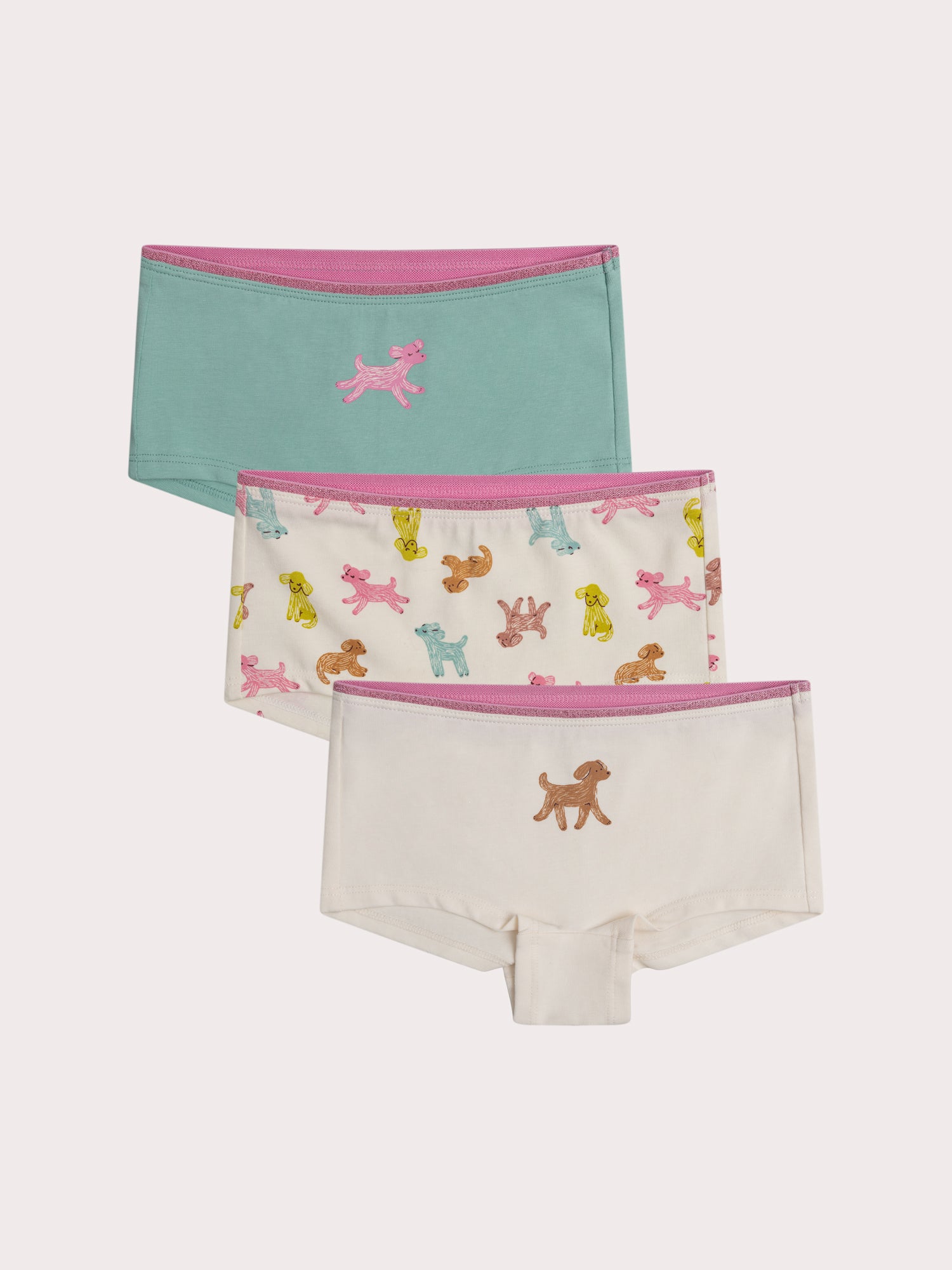 Lot de 3 shorty chiens  pour enfant fille