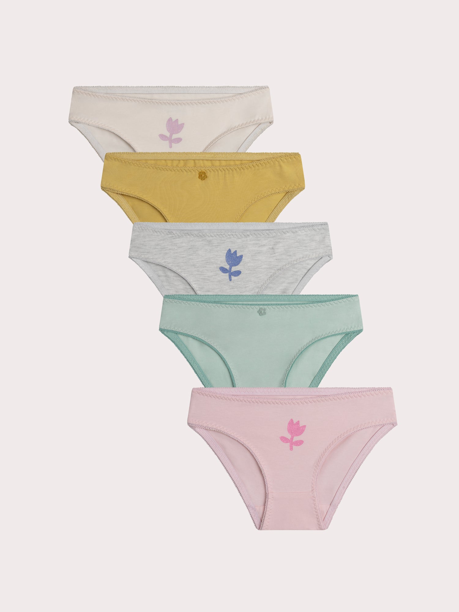 Lot de 5 culottes unies pour enfant fille