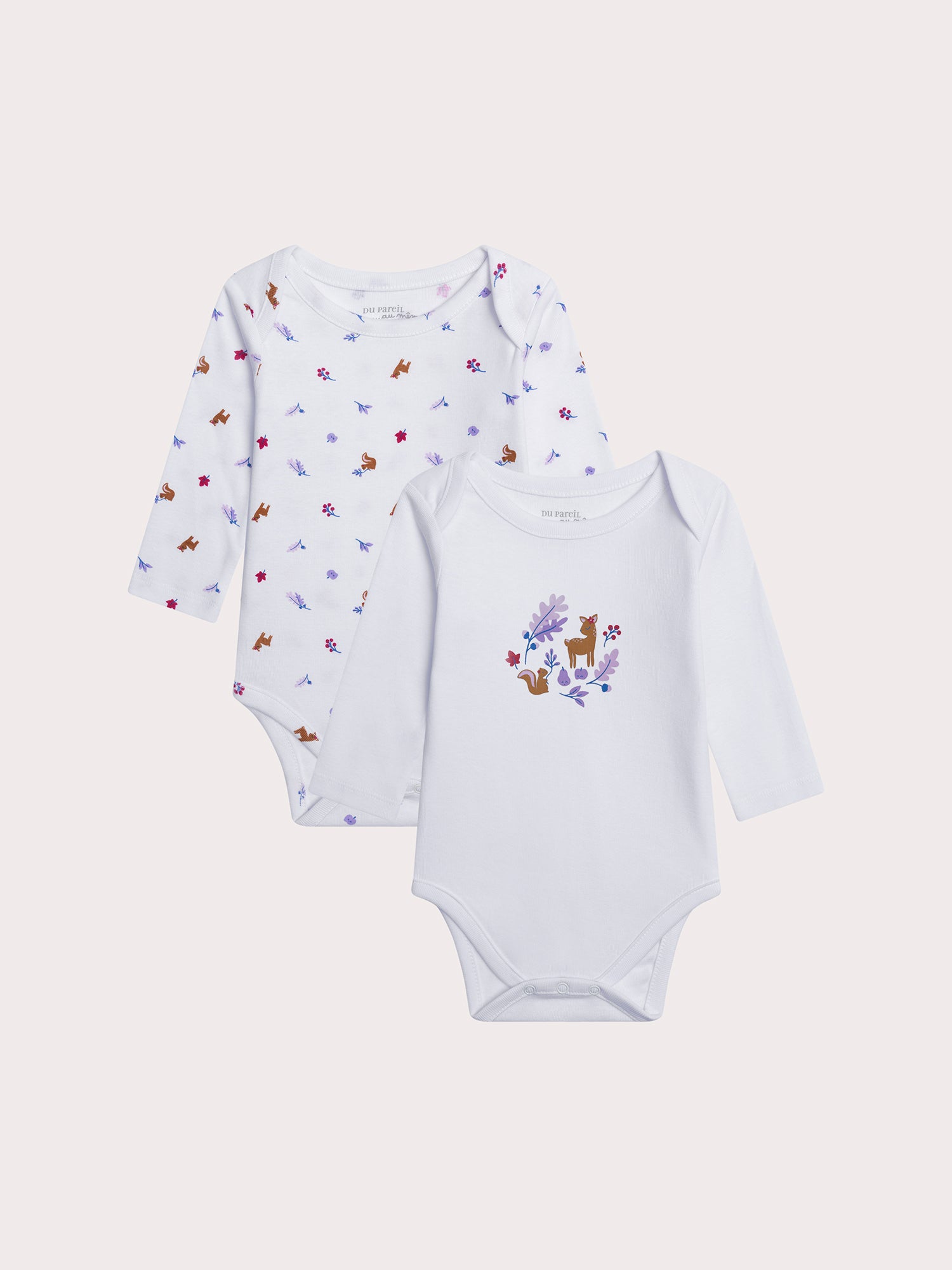 Lot de deux bodys pour bébé fille