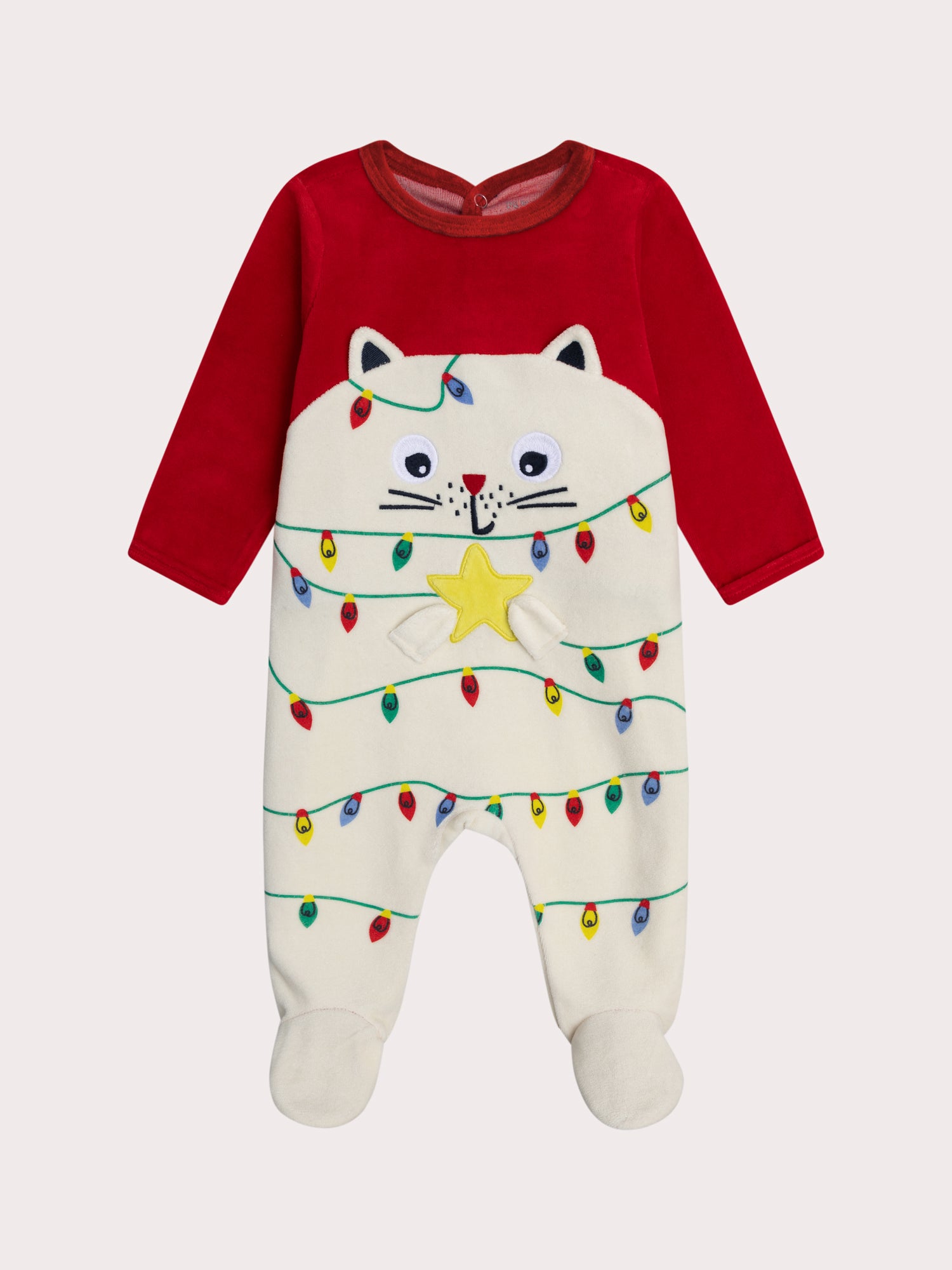 Grenouillère Chat De Noël Pour pour Bébé - Garçon - Du Pareil Au Même