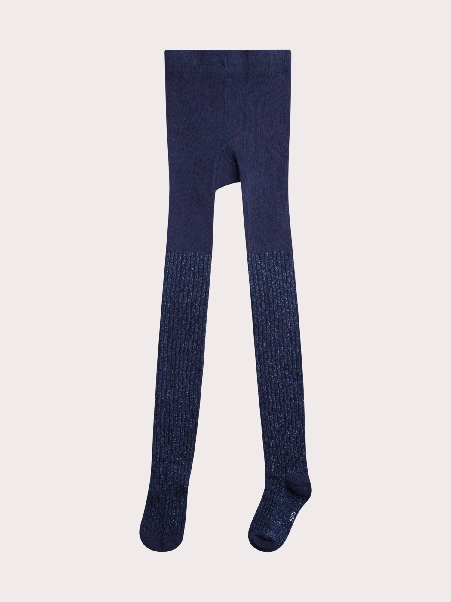 Collant bleu marine côtelé pour fille