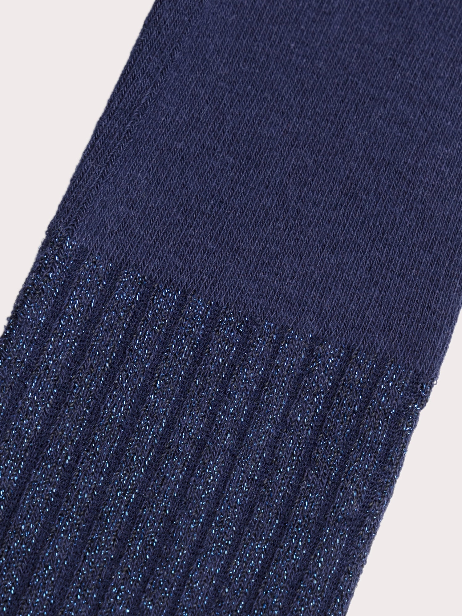 Collant bleu marine côtelé pour fille