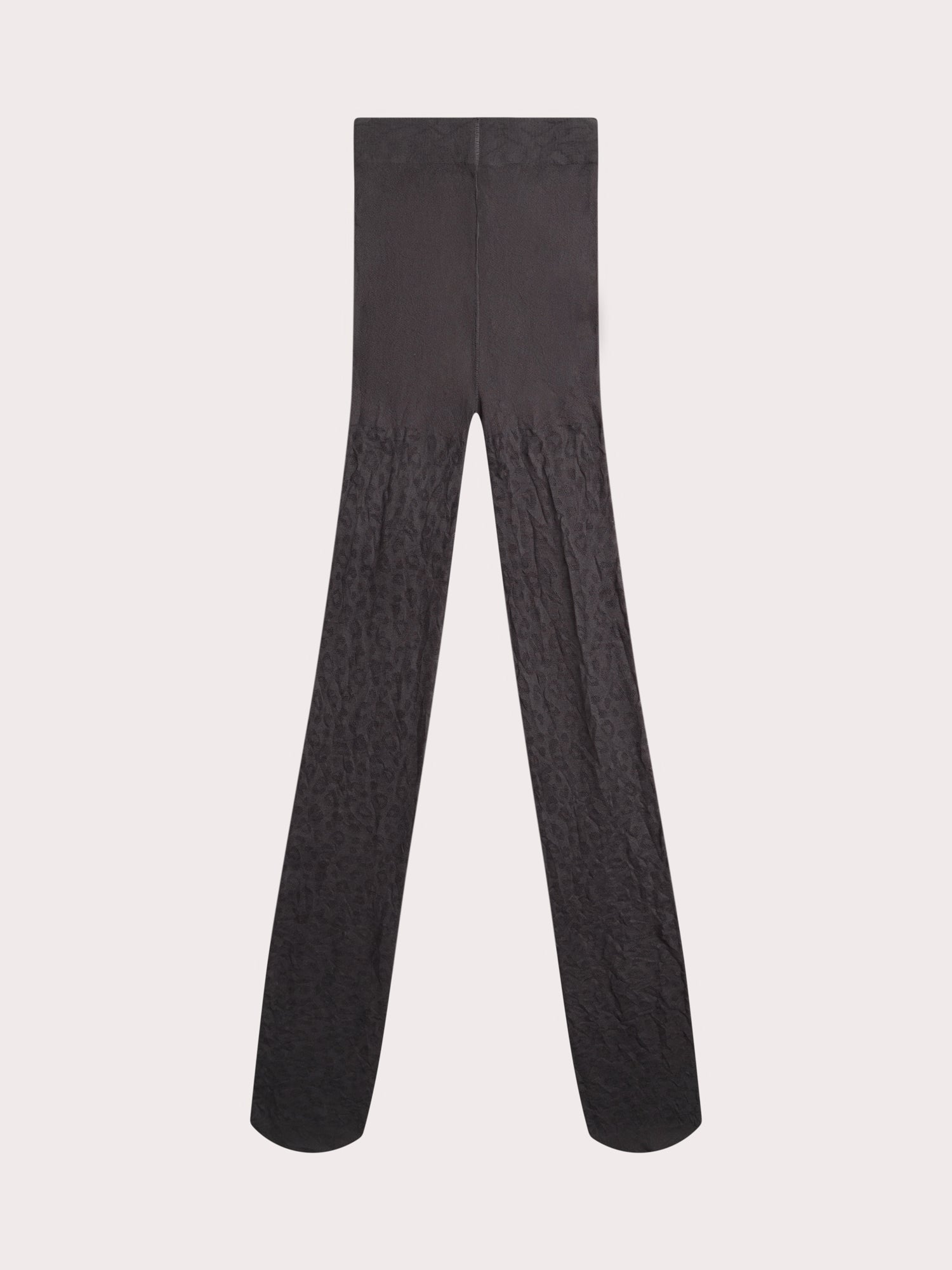 Collant fin marron motif léopard pour fille