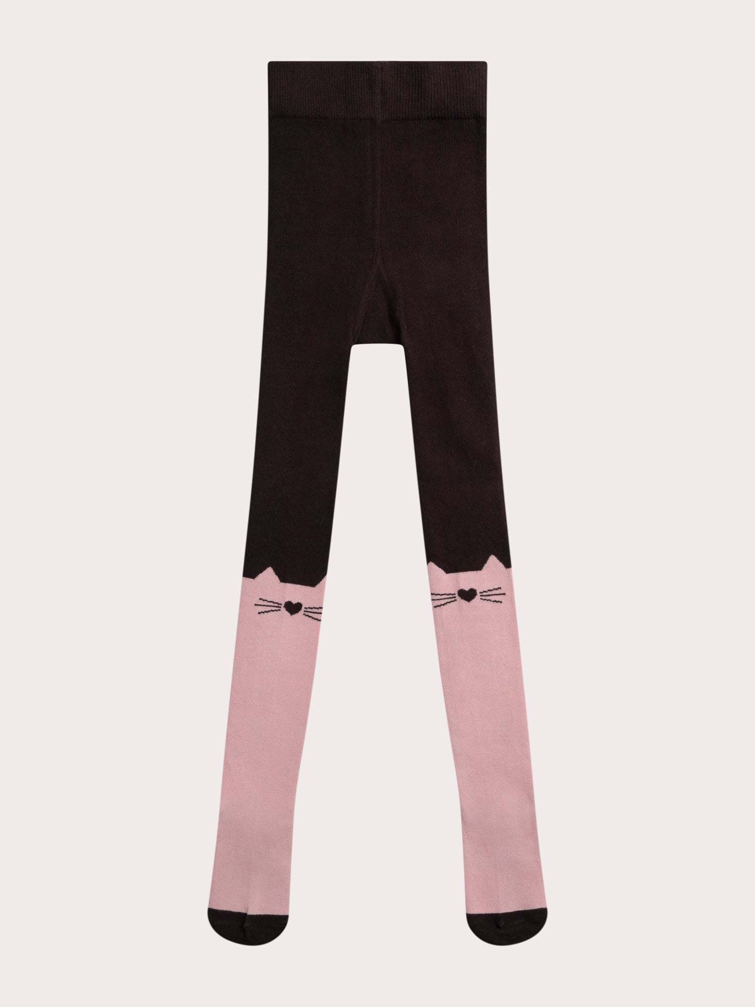 Collant Bicolore Motif Chat Pour - Fille - Du Pareil Au Même