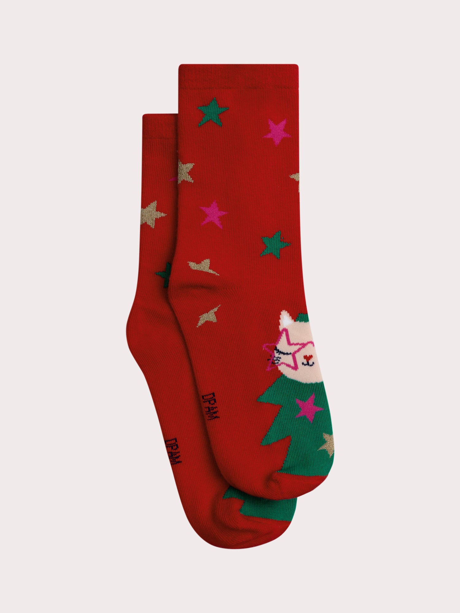 Chaussettes Rouges Imprimé Fantaisie Noël Pour - Fille - Du Pareil Au Même