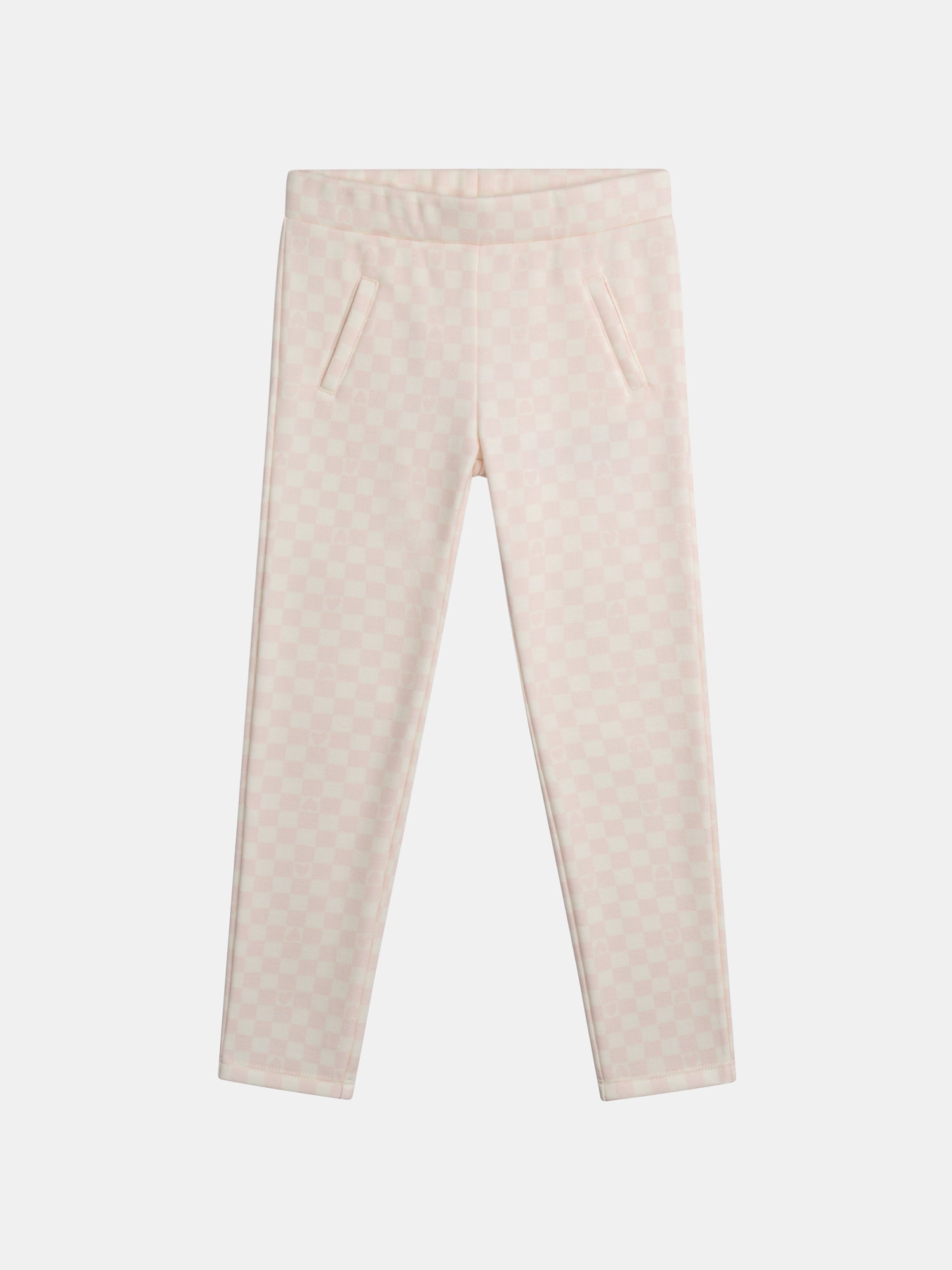 Pantalon Doublé Chaud À Damier Rose Et Écru Pour - Fille - Du Pareil Au Même