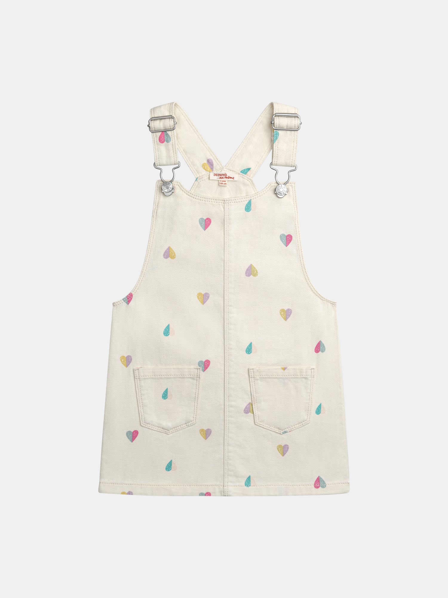 Robe-salopette Imprimé Coeur Pour - Fille - Du Pareil Au Même