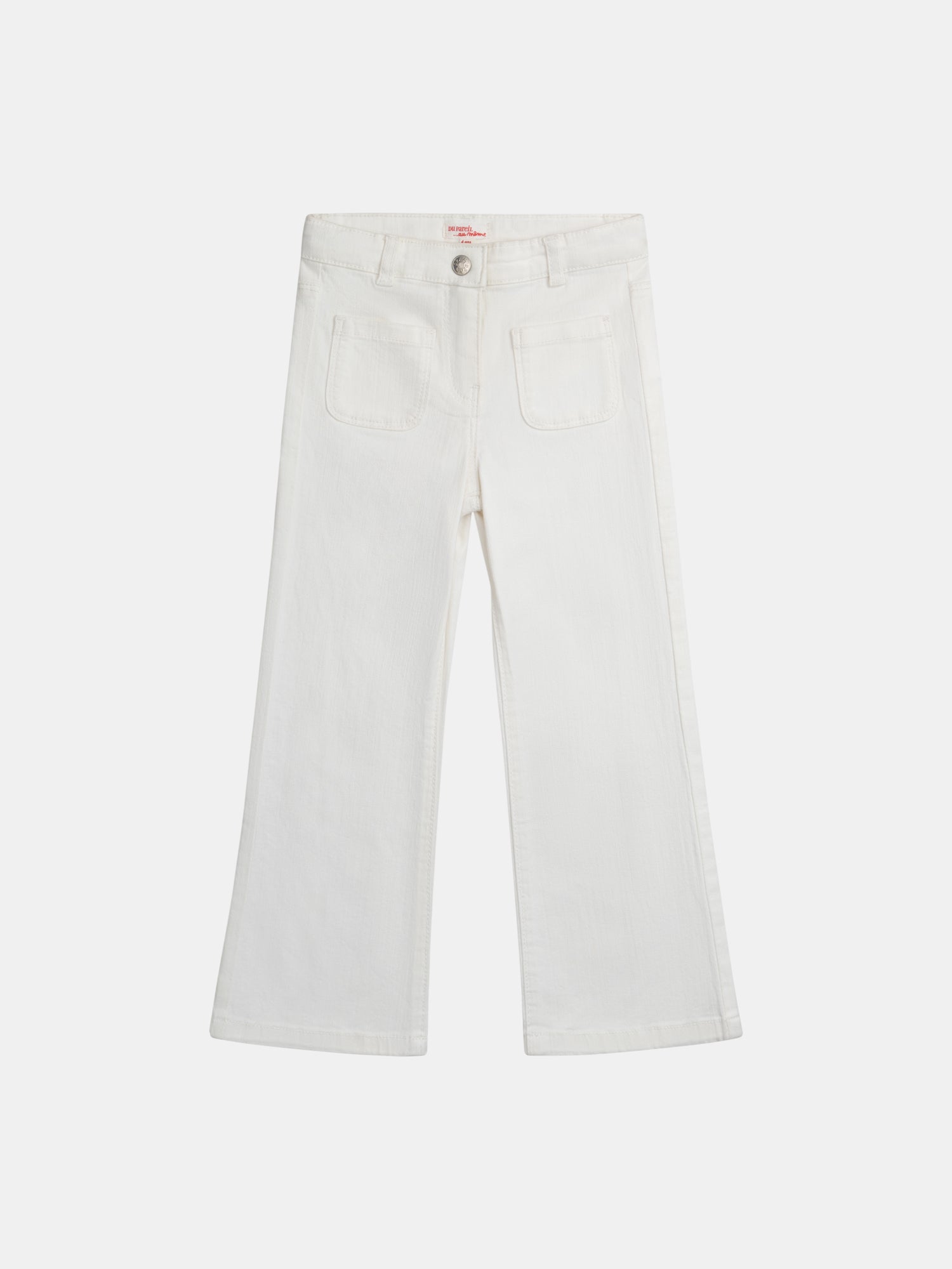 Pantalon Blanc Cassé À Poches Pour - Fille - Du Pareil Au Même