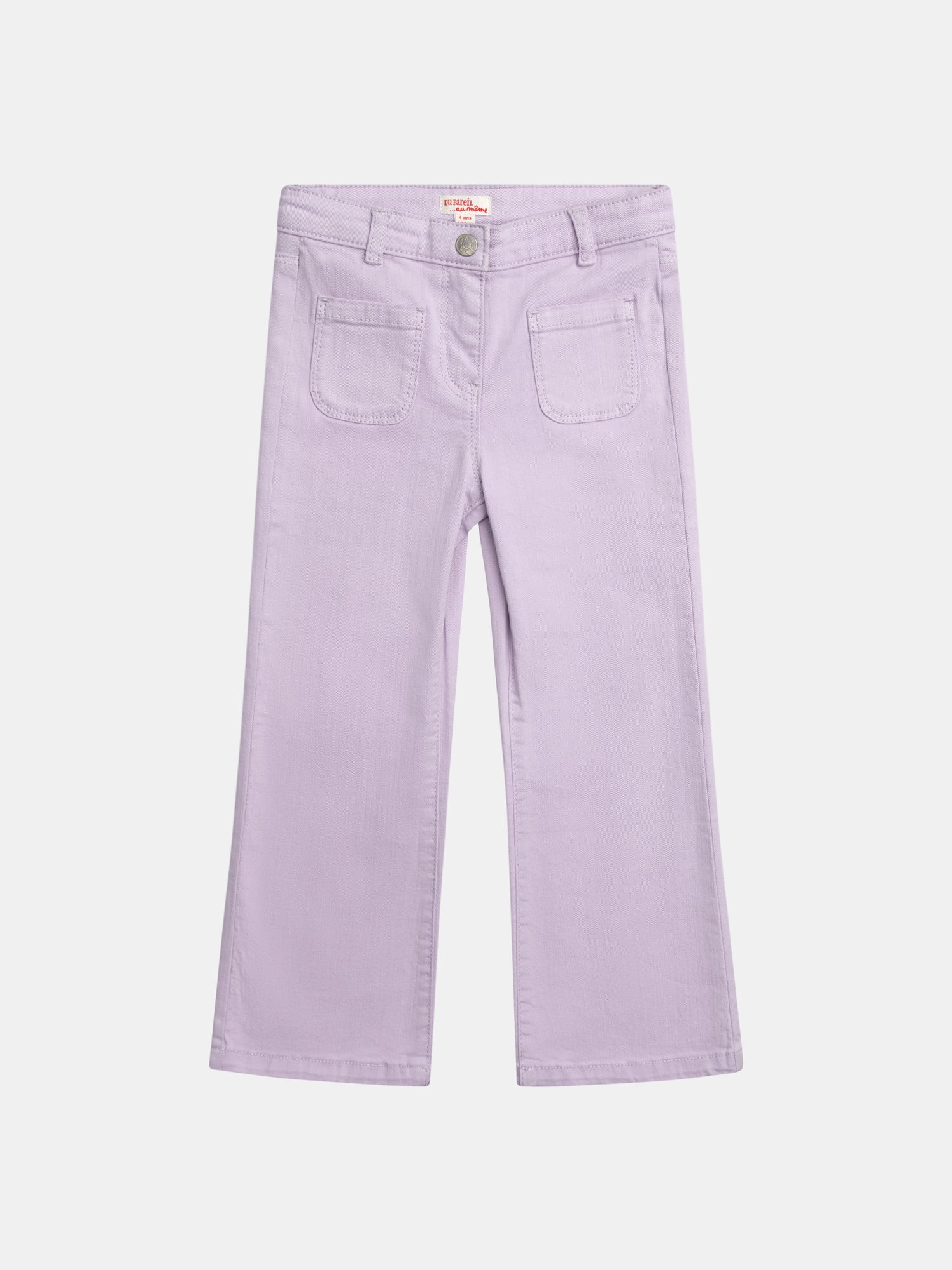 Pantalon Violet En Twill Pour - Fille - Du Pareil Au Même