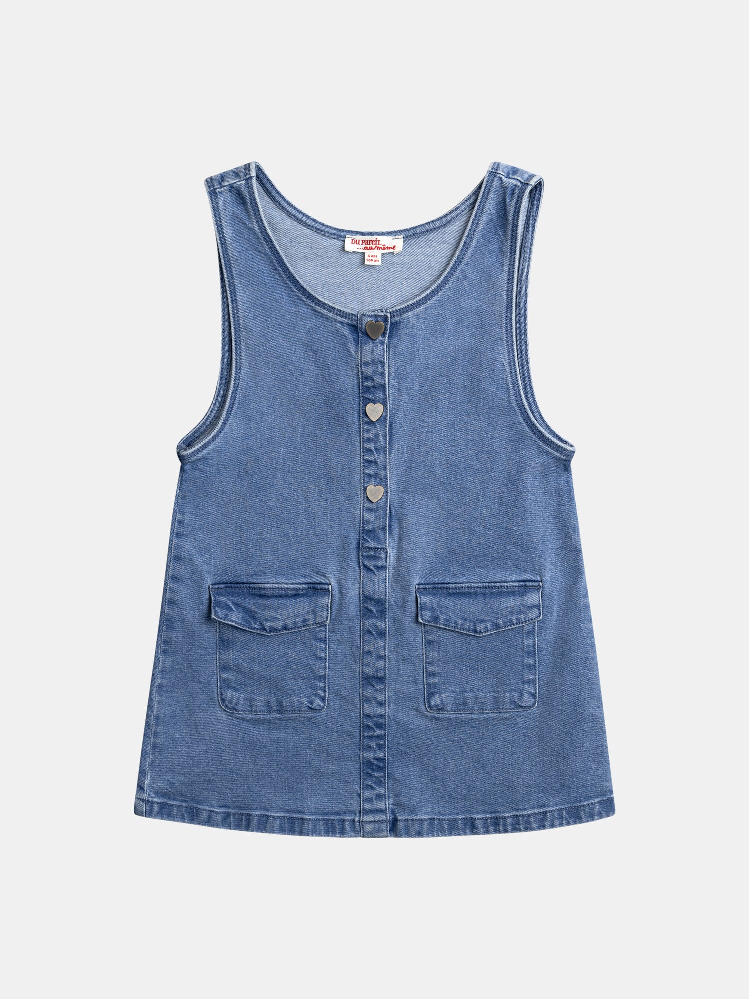 Robe En Denim À Boutons Pression Pour - Fille - Du Pareil Au Même