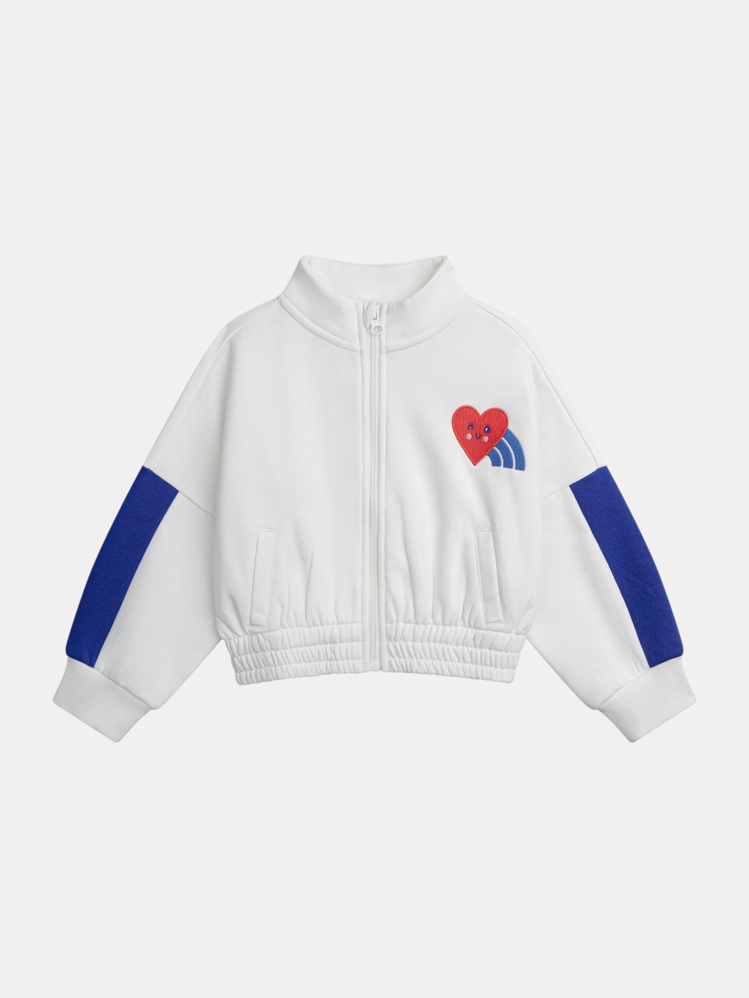 Cardigan Écru Zippé Avec Badge Poitrine Pour - Fille - Du Pareil Au Même