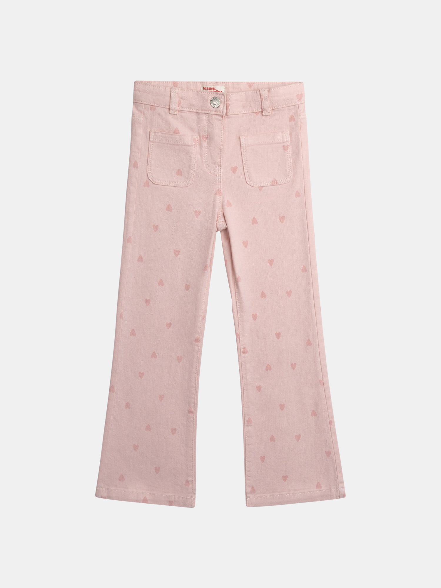 Pantalon Rose Imprimé Cœur Pour - Fille - Du Pareil Au Même