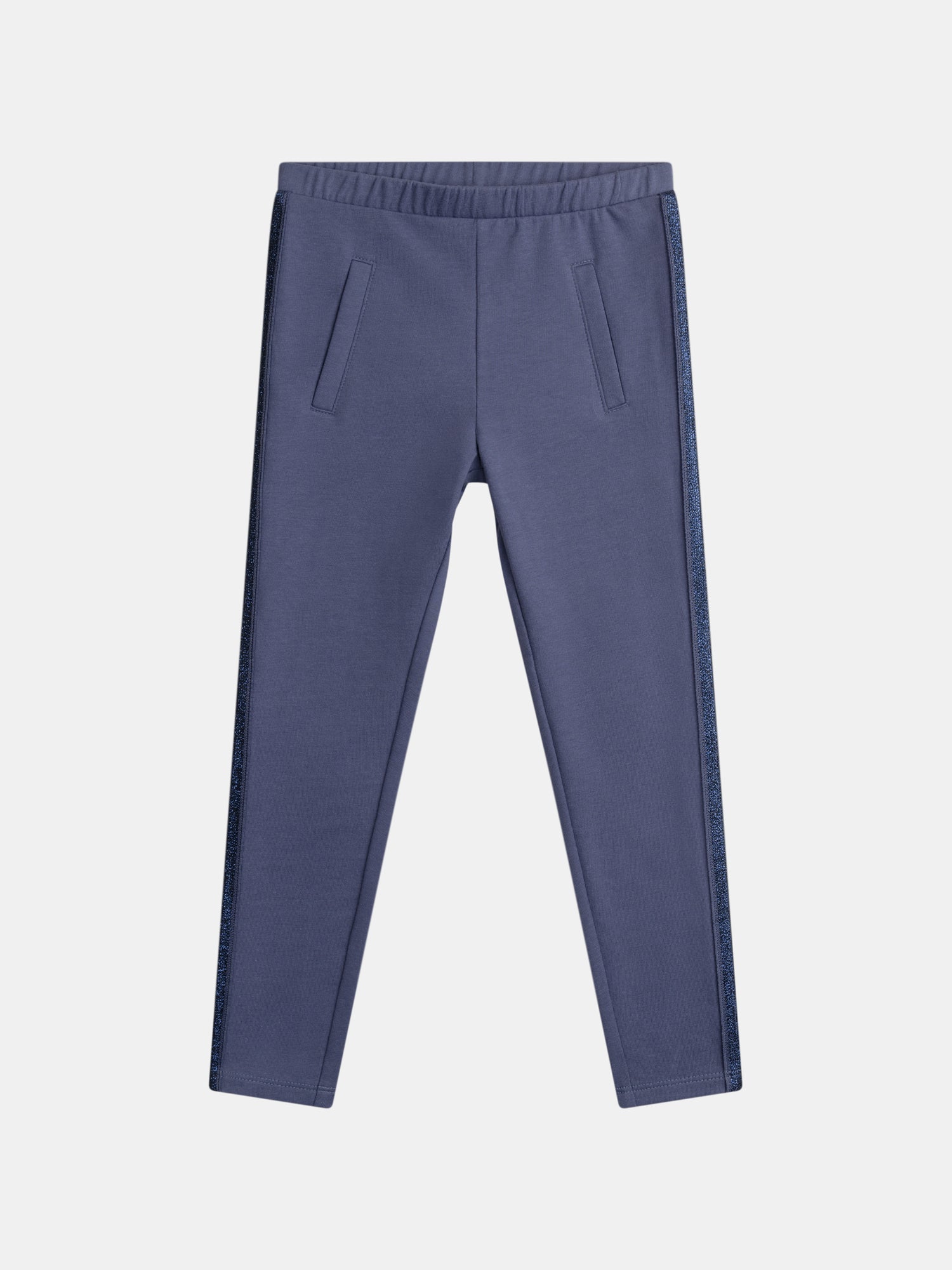 Pantalon Bleu À Bandes Pailletées Pour - Fille - Du Pareil Au Même