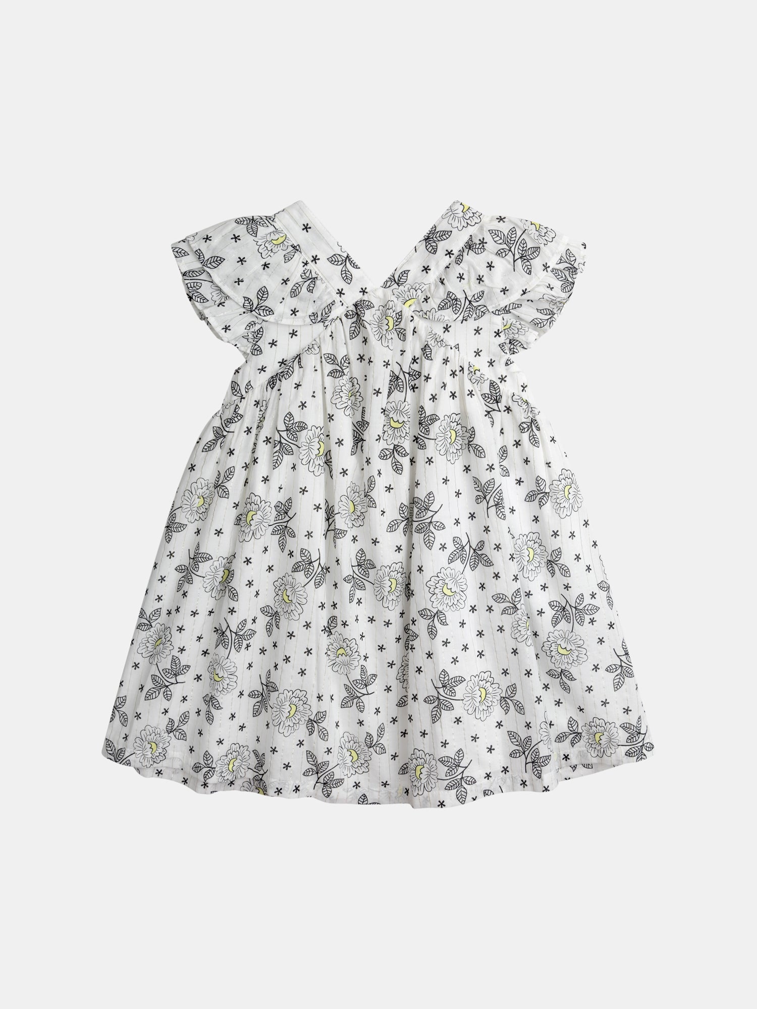 Robe Écrue Imprimé Floral Pour - Fille - Du Pareil Au Même
