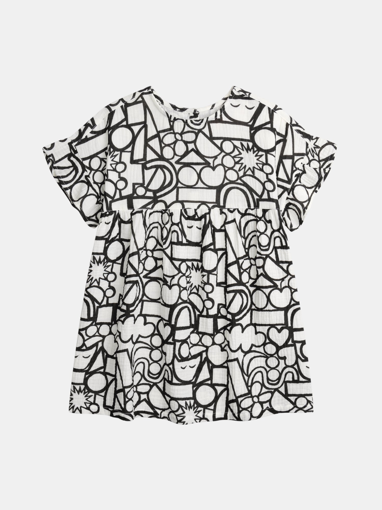 Robe Écrue À Imprimé Graphique Pour - Fille - Du Pareil Au Même