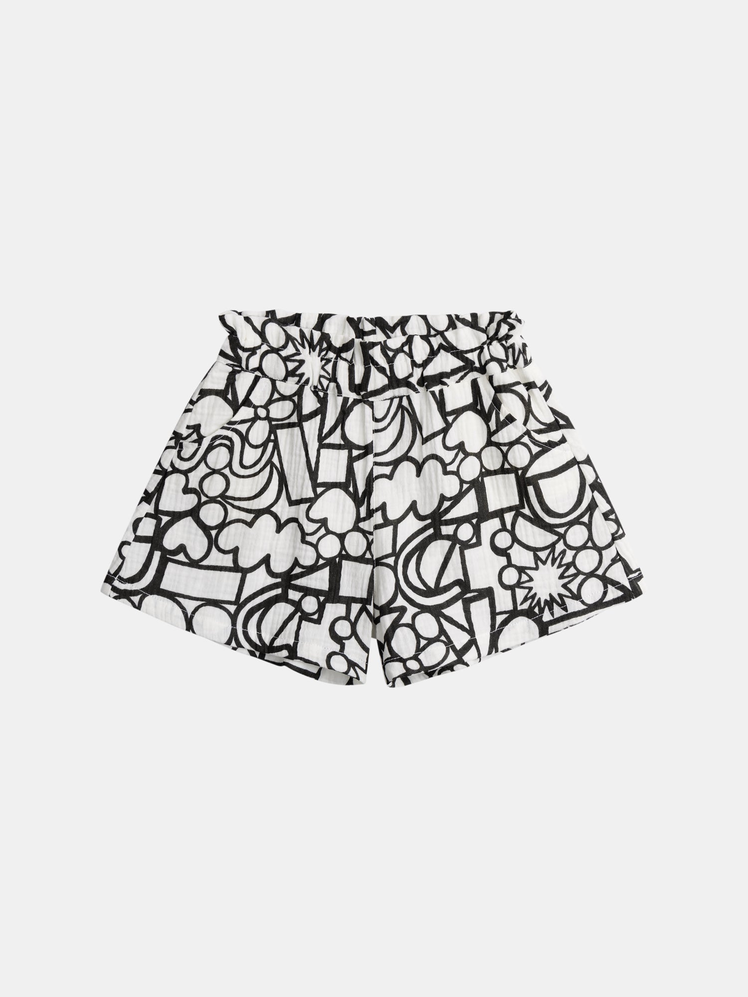 Short Écru À Imprimé Graphique Pour - Fille - Du Pareil Au Même