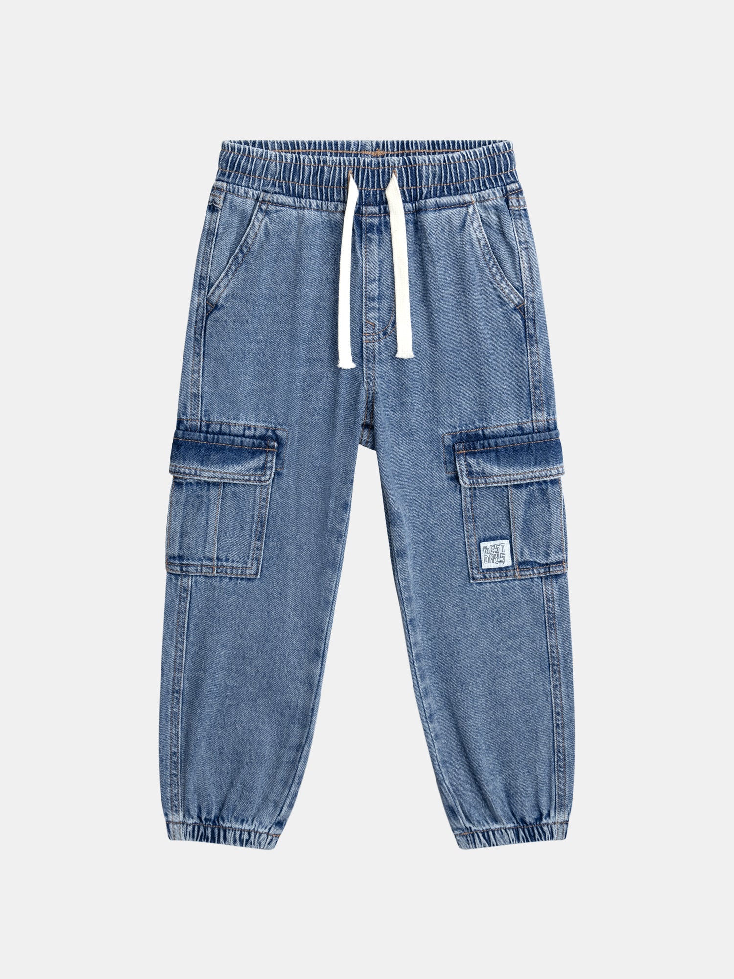 Pantalon Cargo En Denim Pour - Garçon - Du Pareil Au Même