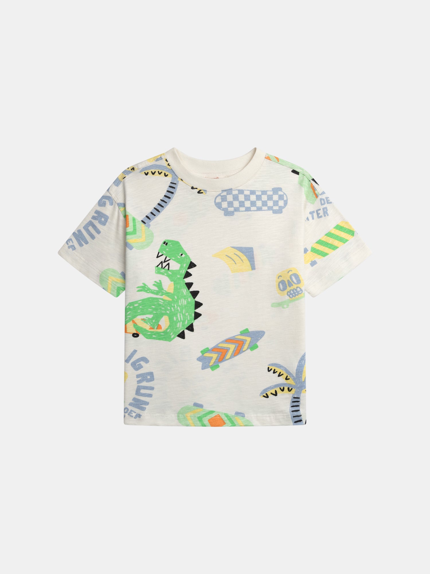 T-shirt Écru Imprimé Dinosaure Pour - Garçon - Du Pareil Au Même