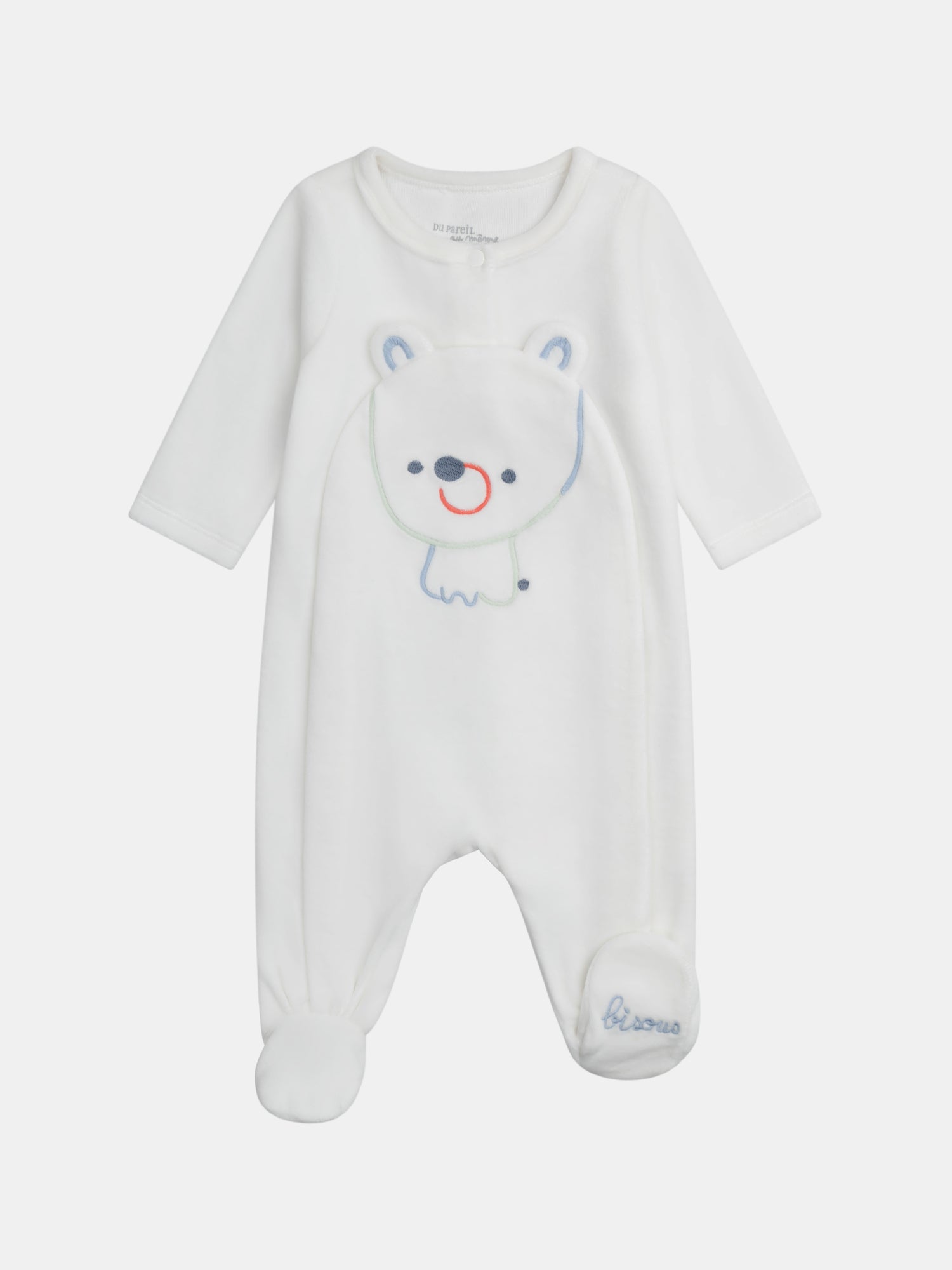 Grenouillère Naissance Motif Ours Pour pour Bébé - Garçon - Du Pareil Au Même