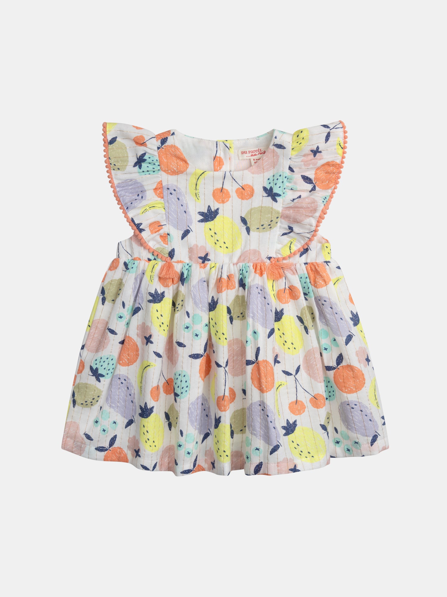Robe À Volant Imprimée Fruitier Pour pour Bébé - Fille - Du Pareil Au Même