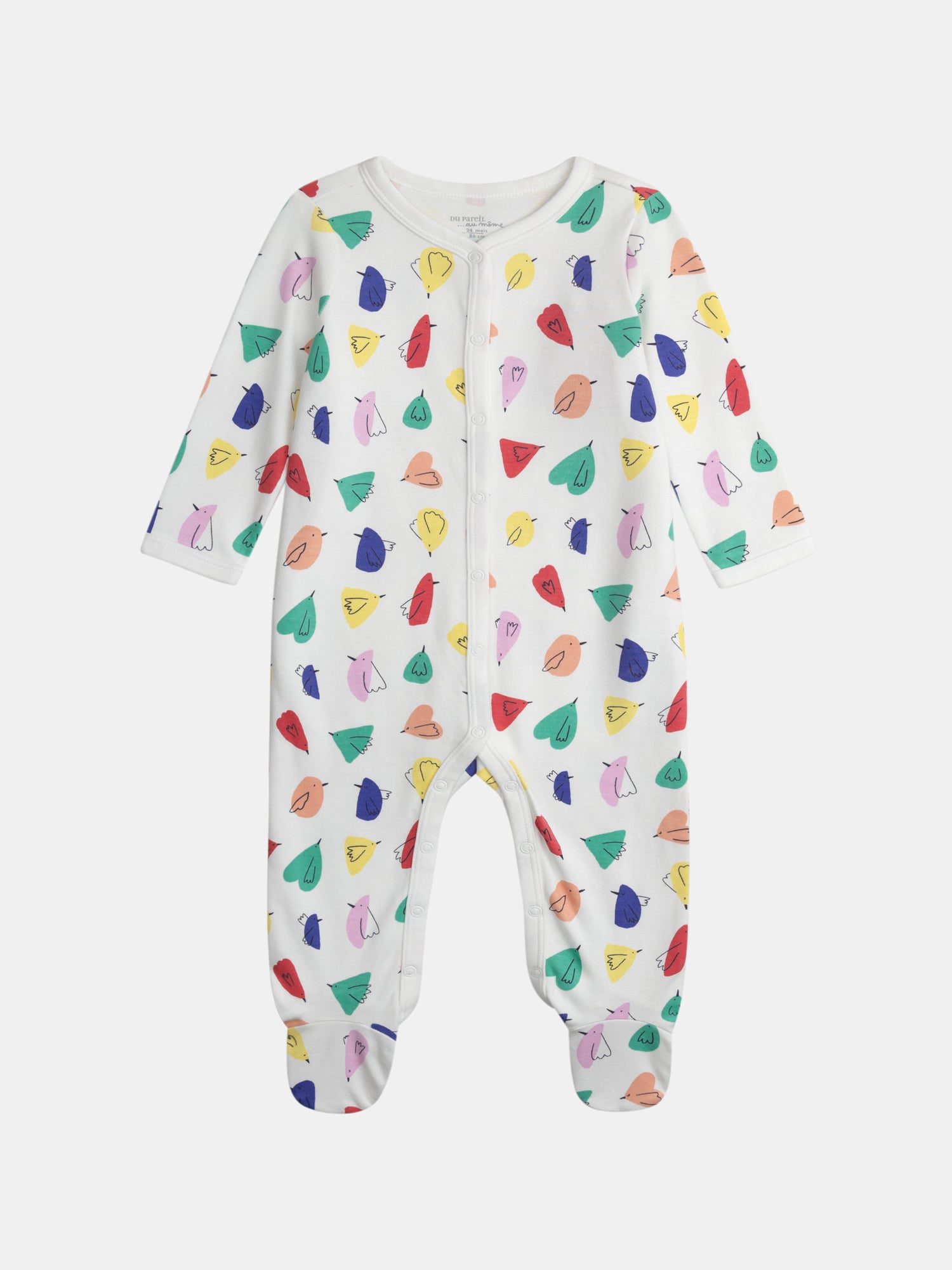 Grenouillère Écrue Imprimé All-over Oiseaux Pour pour Bébé - Fille - 3 mois - Fille - Du Pareil Au Même