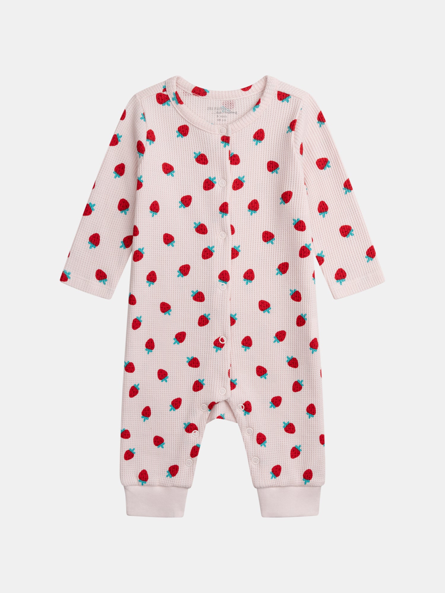 Grenouillère Rose Avec Imprimé Intégral Fraises Pour pour Bébé - Fille - Du Pareil Au Même