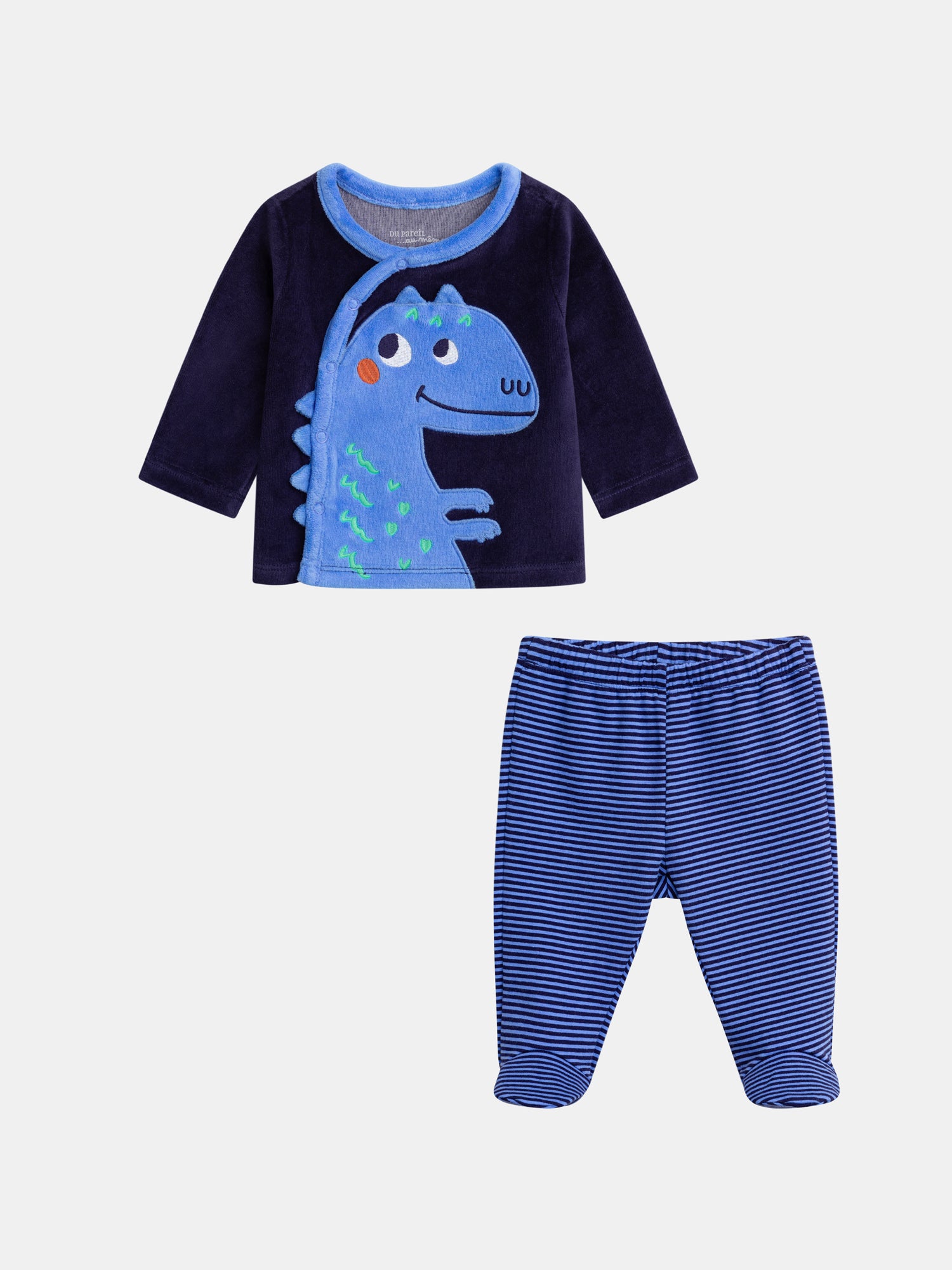 Pyjama Bleu Nuit À Motif Dinosaure Pour pour Bébé - Garçon - Du Pareil Au Même