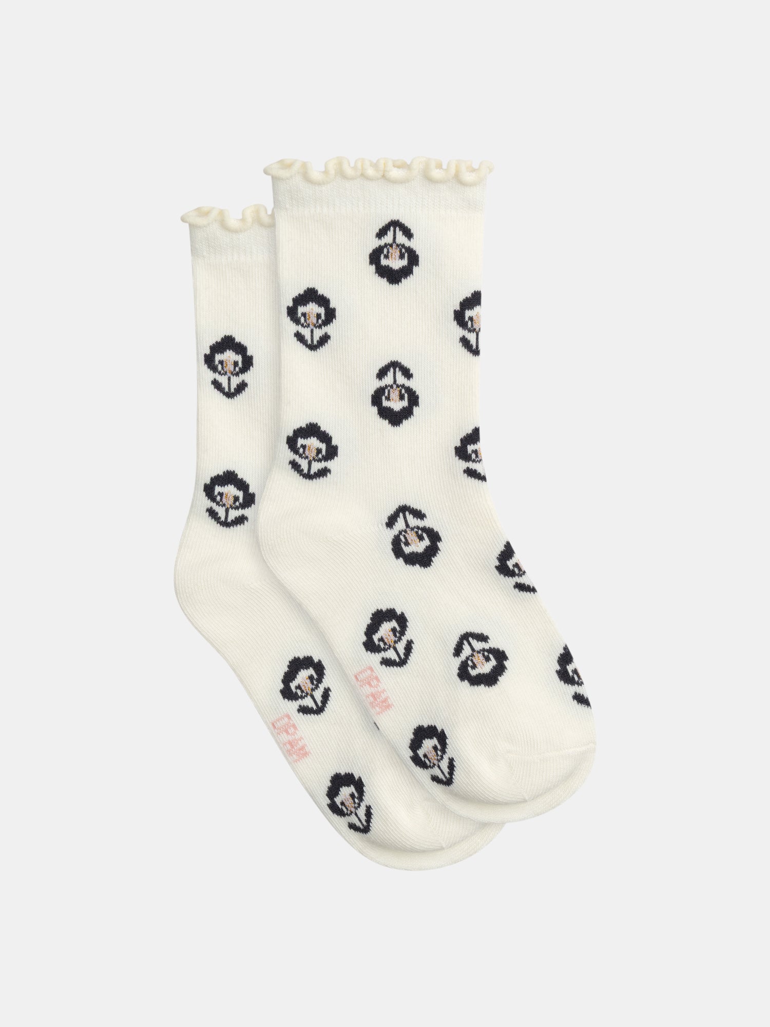 Chaussettes Écrue À Motif Fleurs Pour - Fille - Du Pareil Au Même