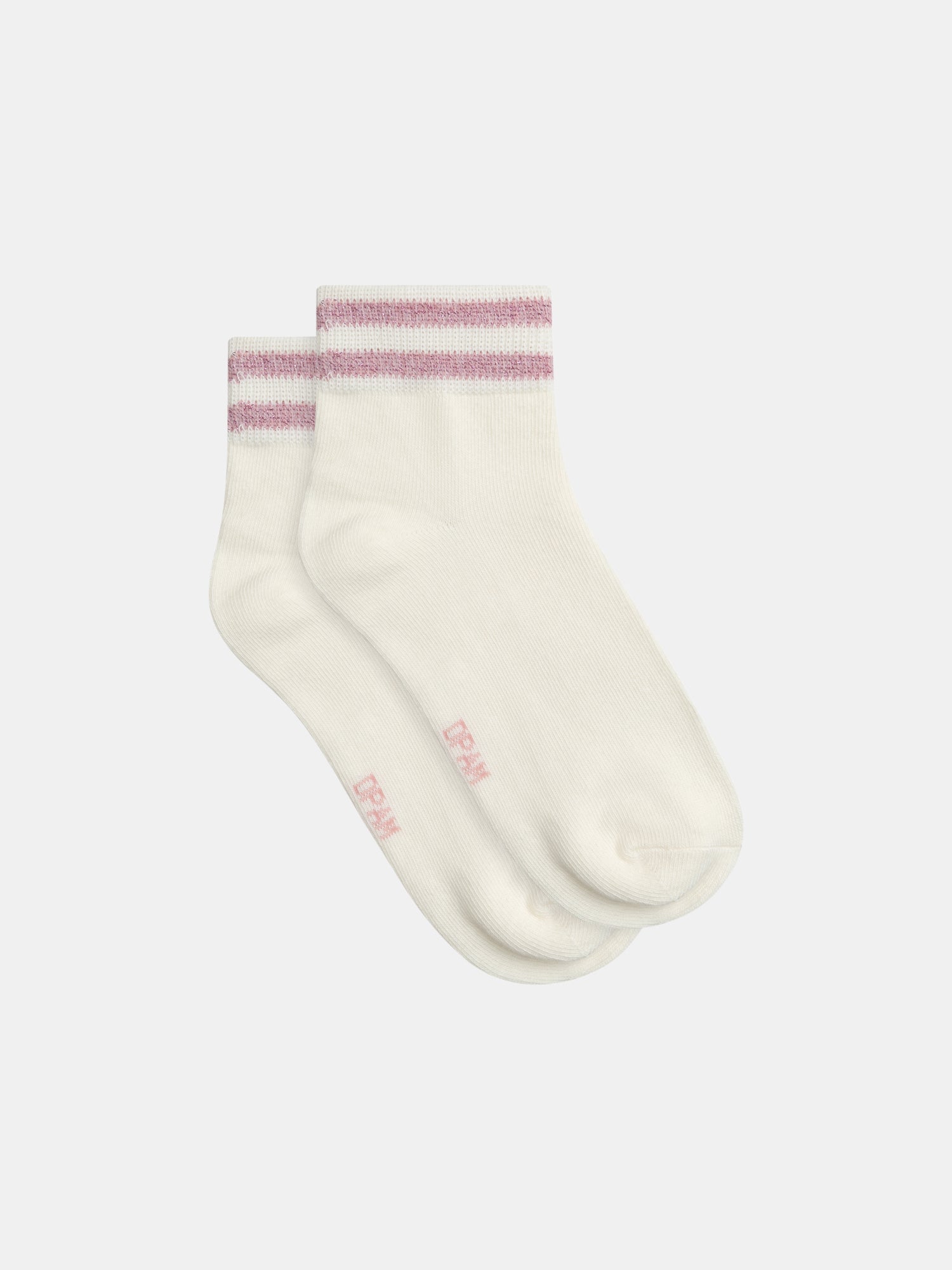 Socquettes Tennis Beige Et Rose Pour - Fille - Du Pareil Au Même