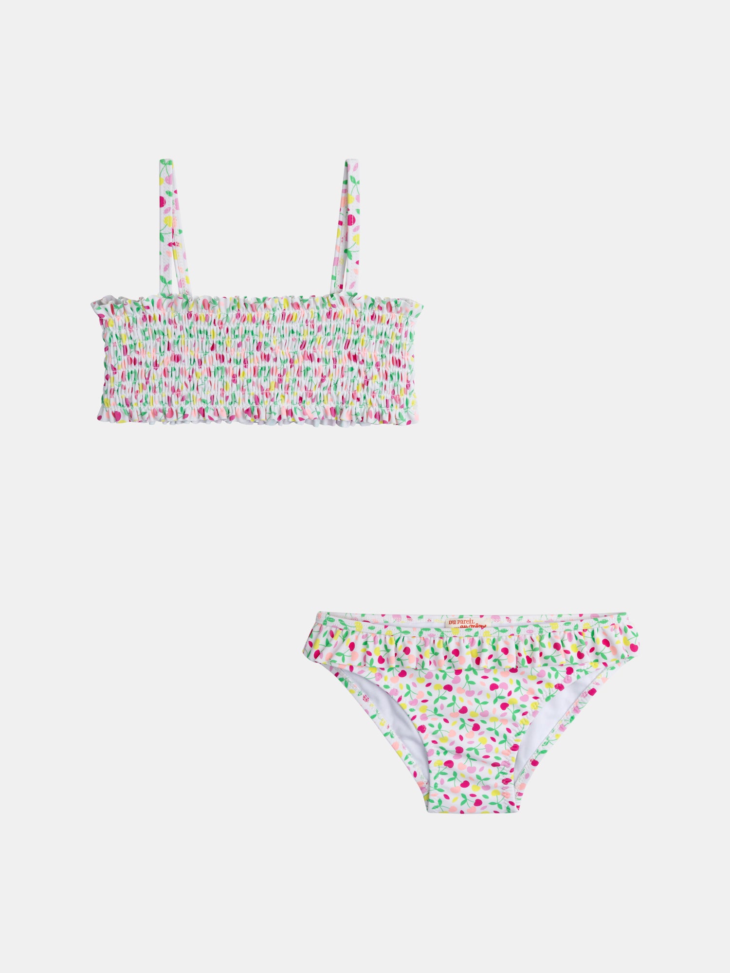 Maillot De Bain 2 Pièces Écru Imprimé Cerises Pour - Fille - Du Pareil Au Même