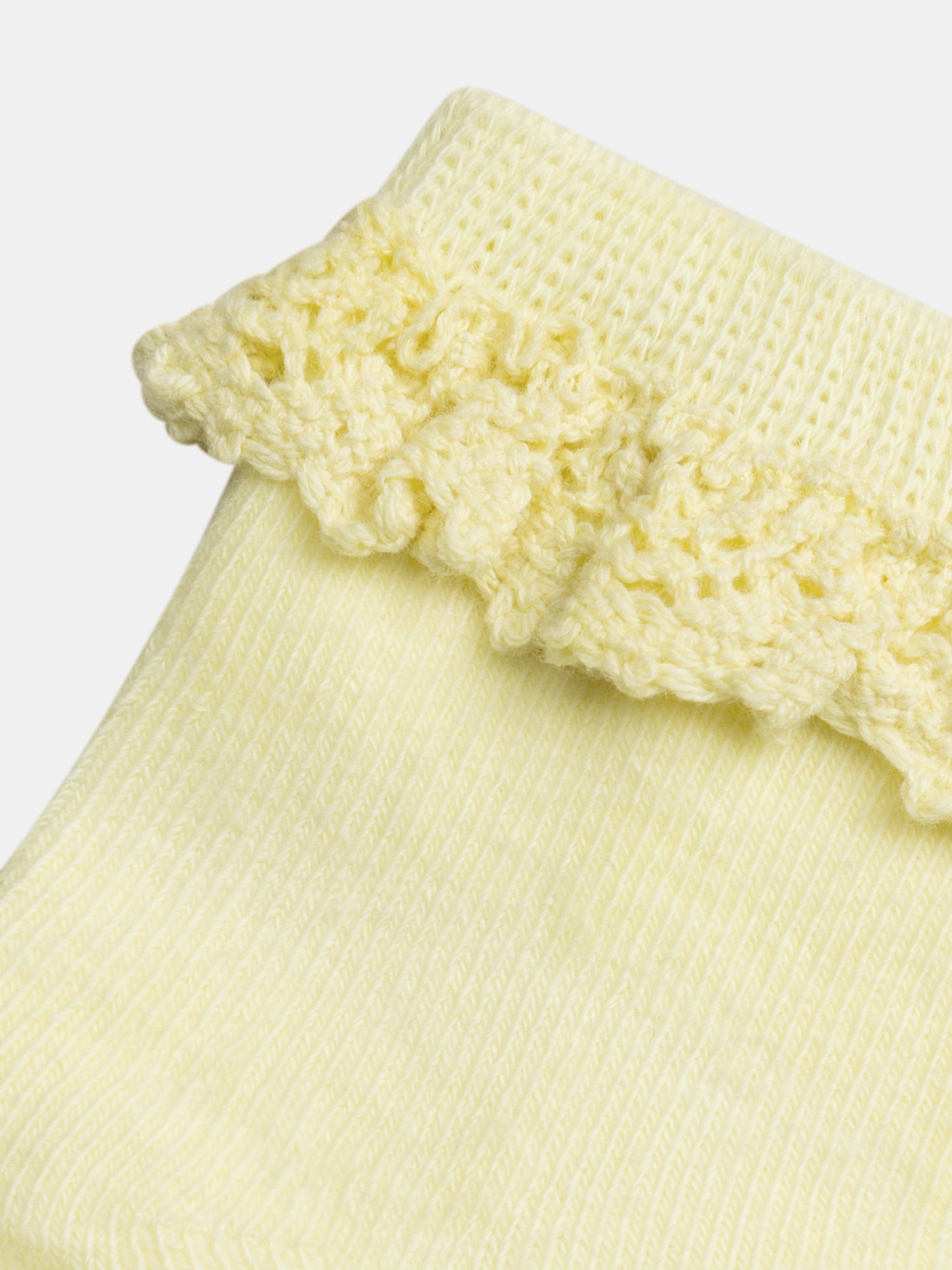 Chaussettes Jaunes À Dentelle Pour pour Bébé - Fille - Du Pareil Au Même