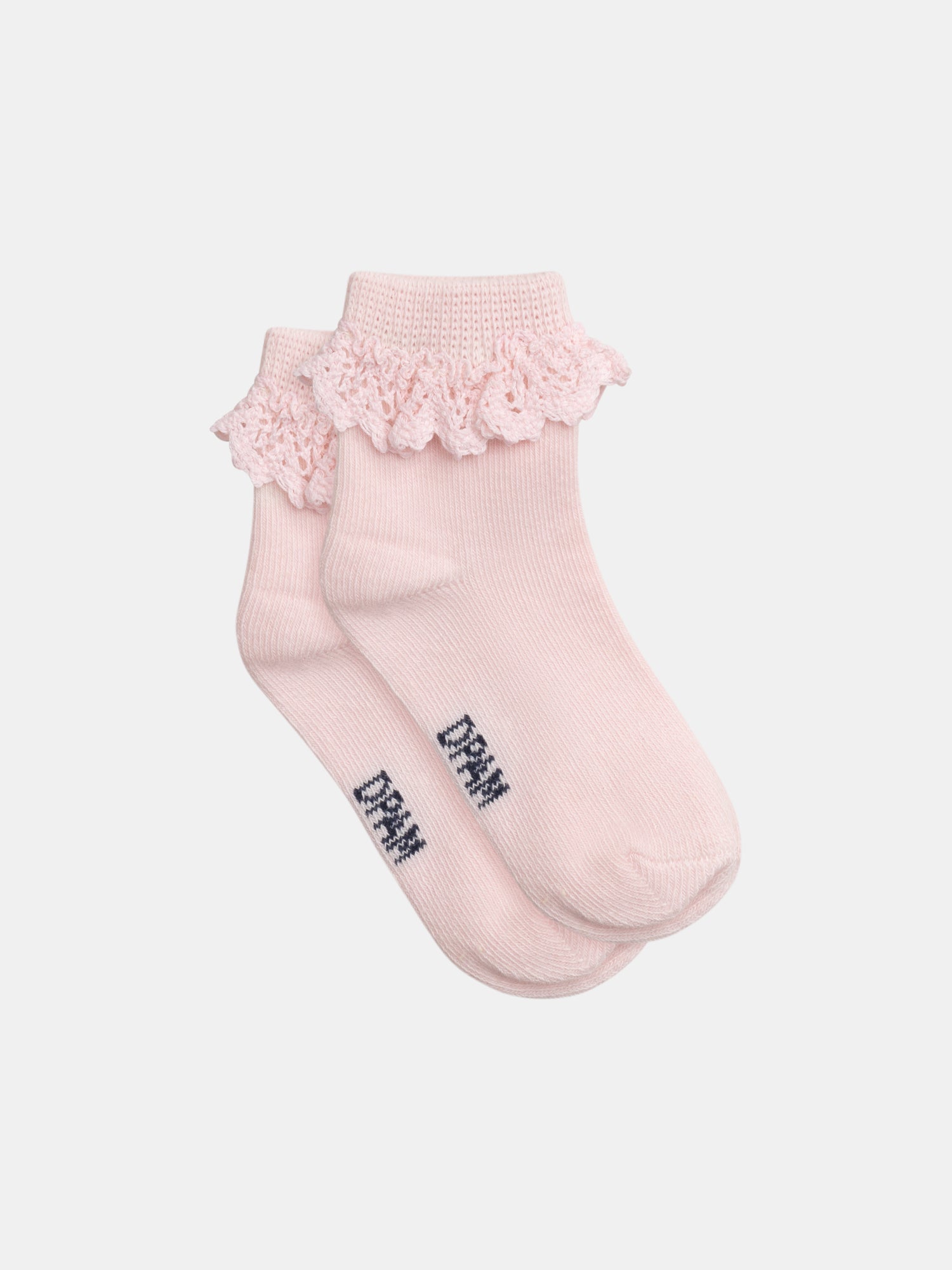 Chaussettes Rose Pâle À Dentelle Pour pour Bébé - Fille - Du Pareil Au Même