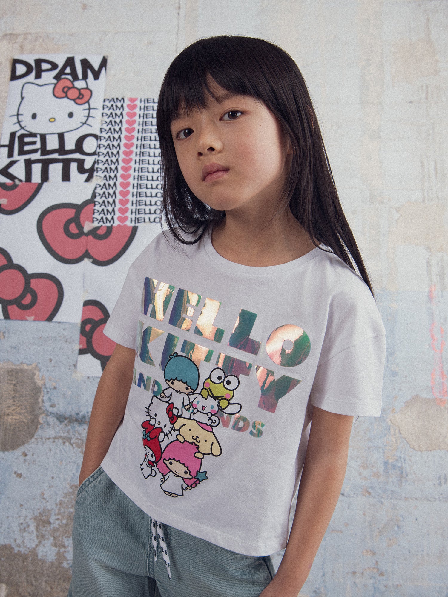 T-shirt Blanc Hello Kitty Et Ses Amis - 4 ans - Fille - Du Pareil Au Même