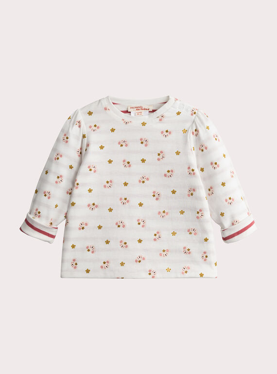 T-shirt révérsible à manches longues pour bébé fille VIKLITEE / 24WG0941TML001